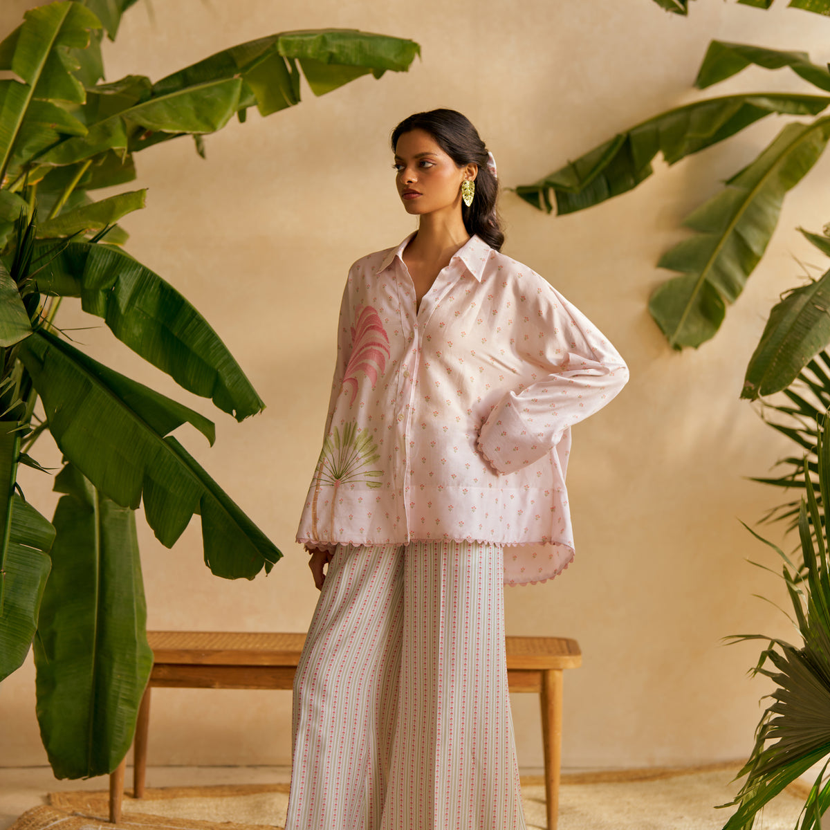 Rouge Mist Palm Co-ord Set