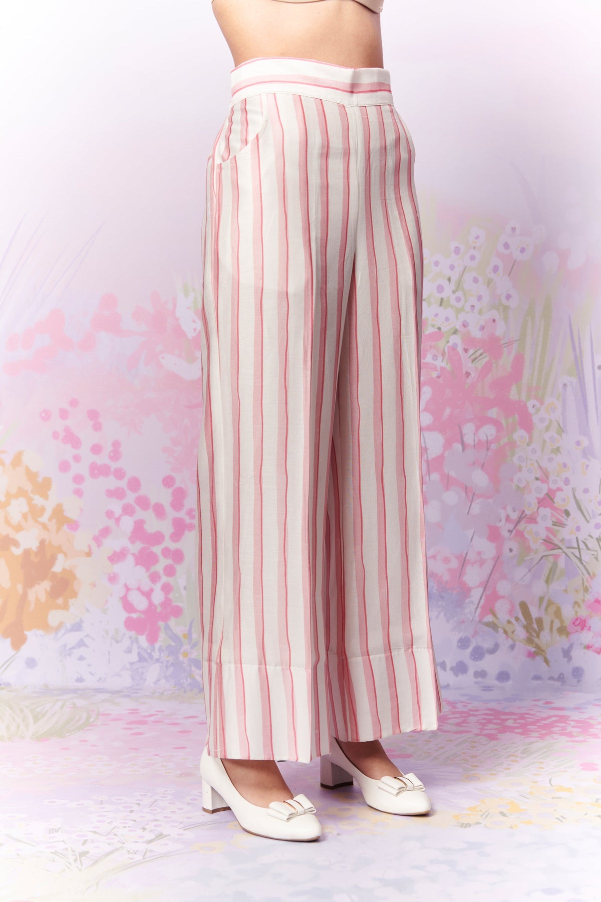Peony Ribbons Trousers Moh India