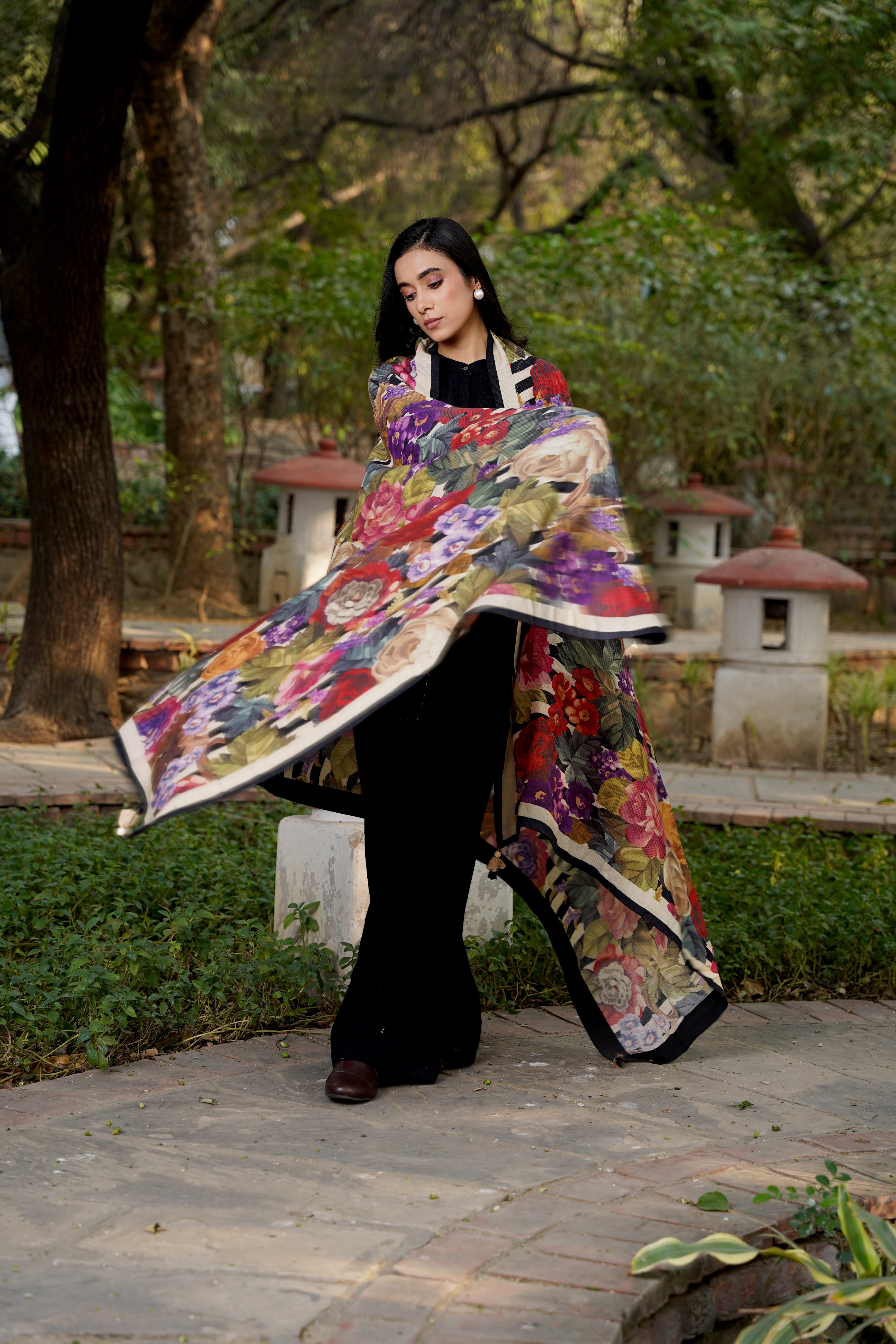 Midnight Garden Shawl