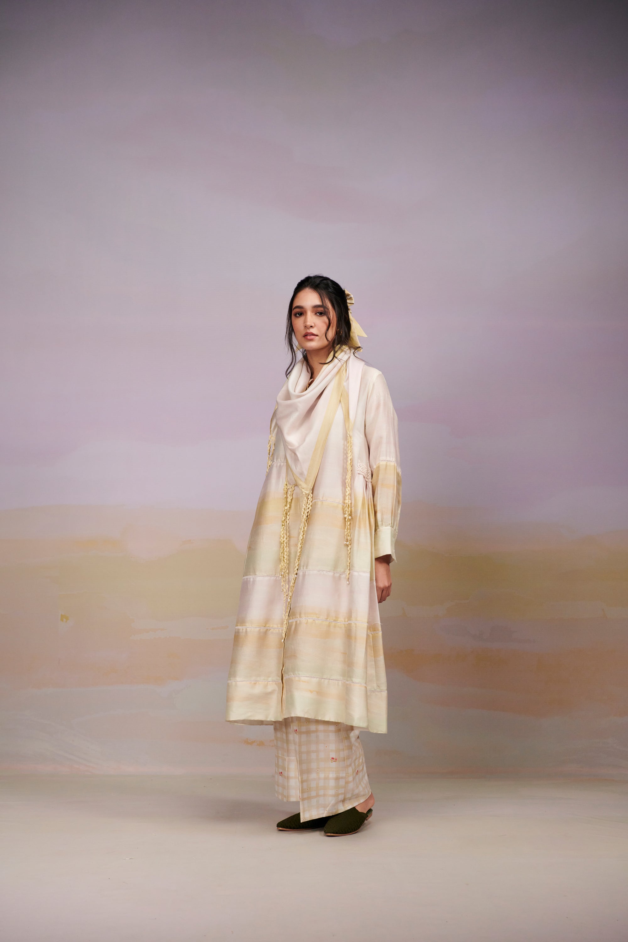 After Glow Kurta and Trousers co-ord set with scarf