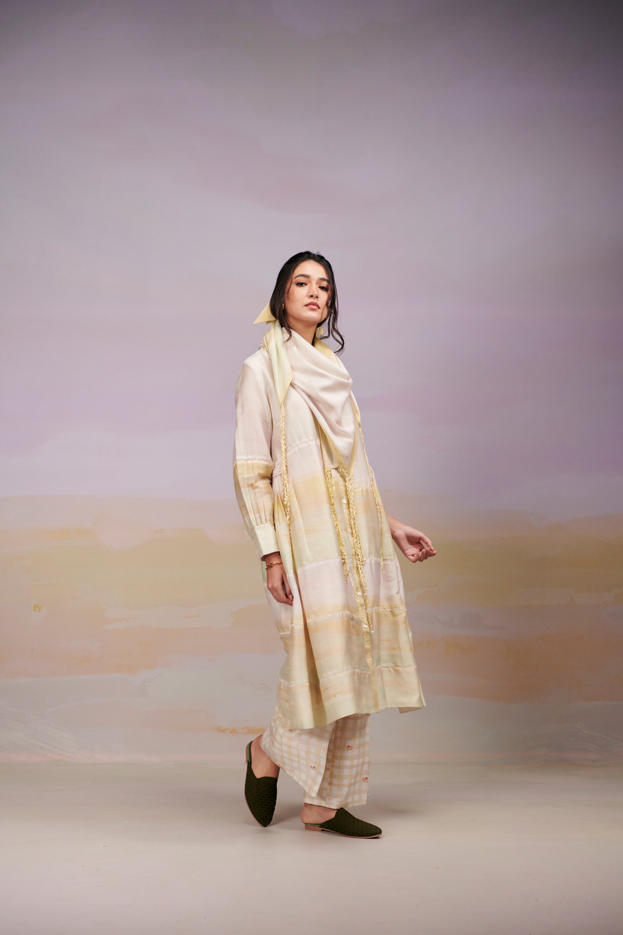 After Glow Kurta and Trousers co-ord set with scarf