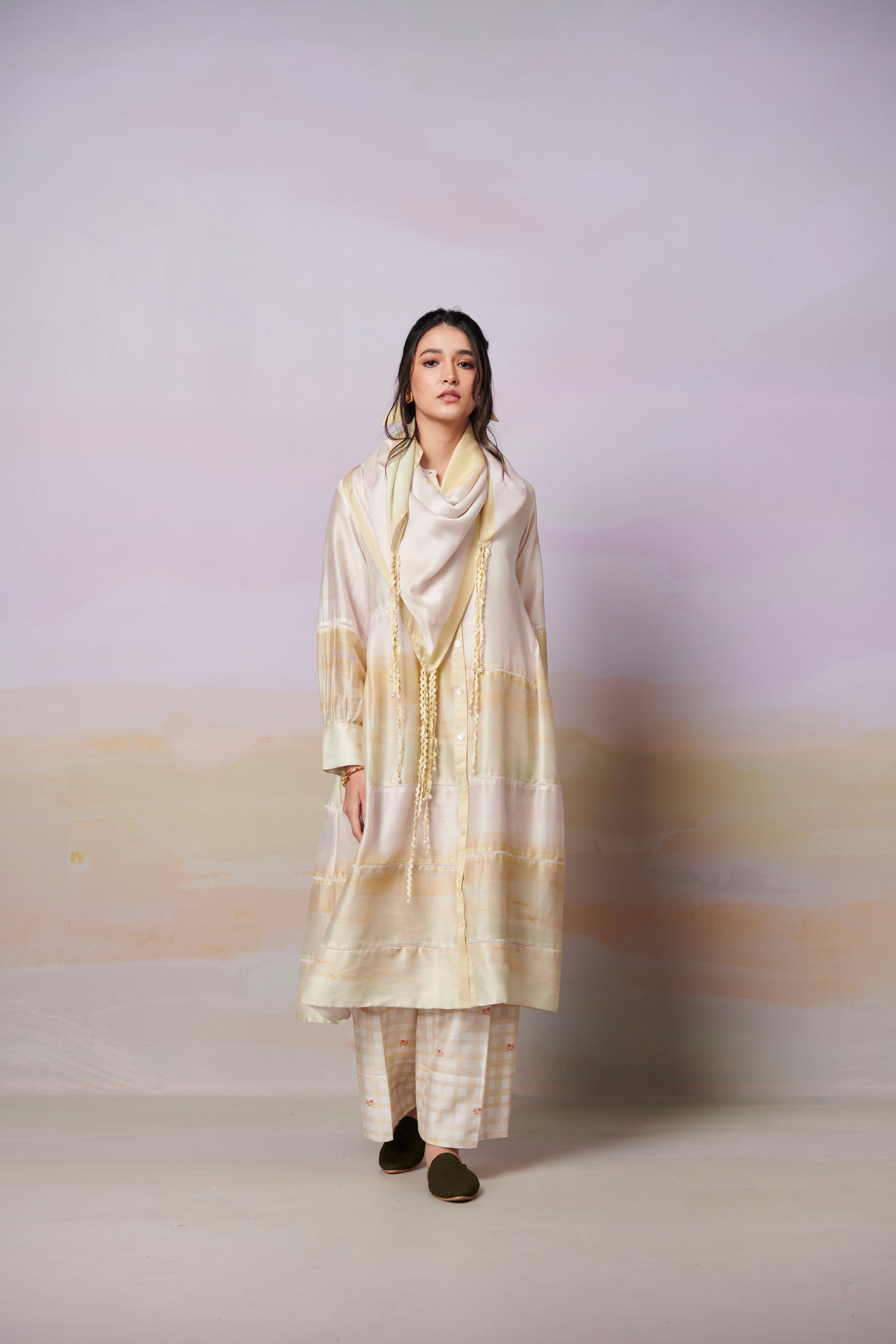 After Glow Kurta and Trousers co-ord set with scarf