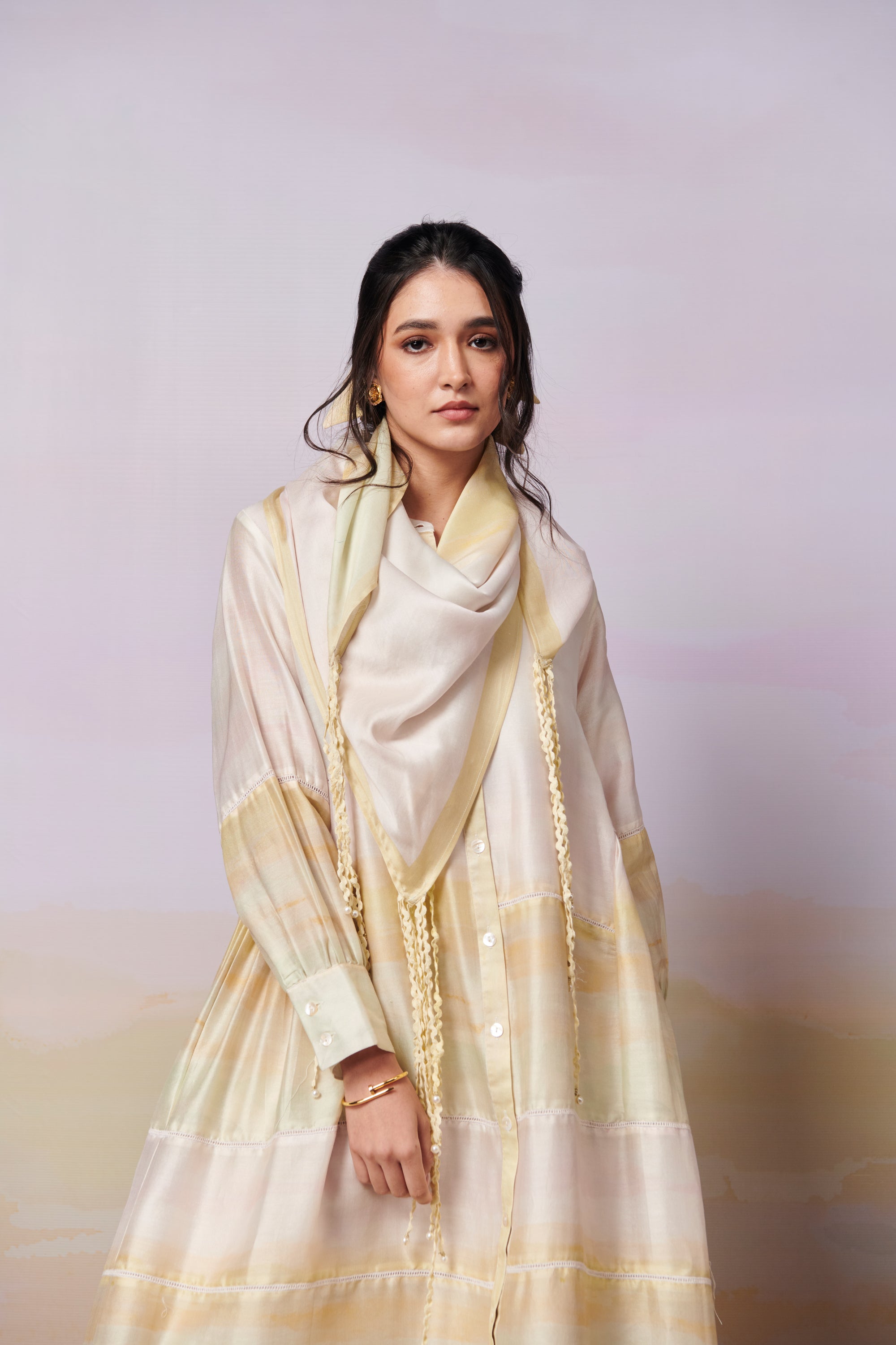 After Glow Kurta and Trousers co-ord set with scarf