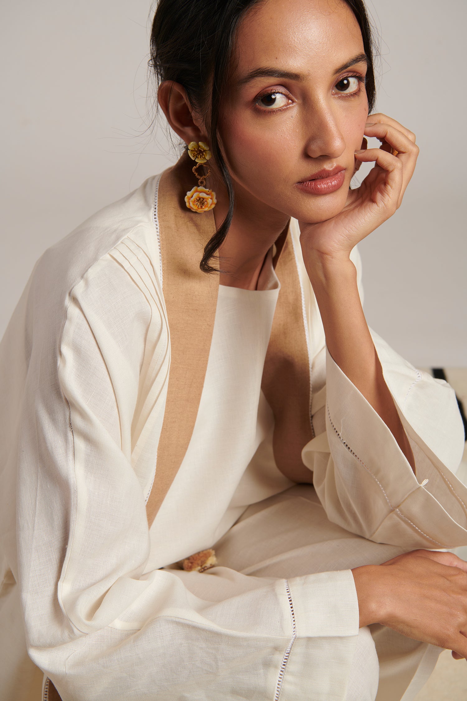 Naina Co-ord Set (Pearl)