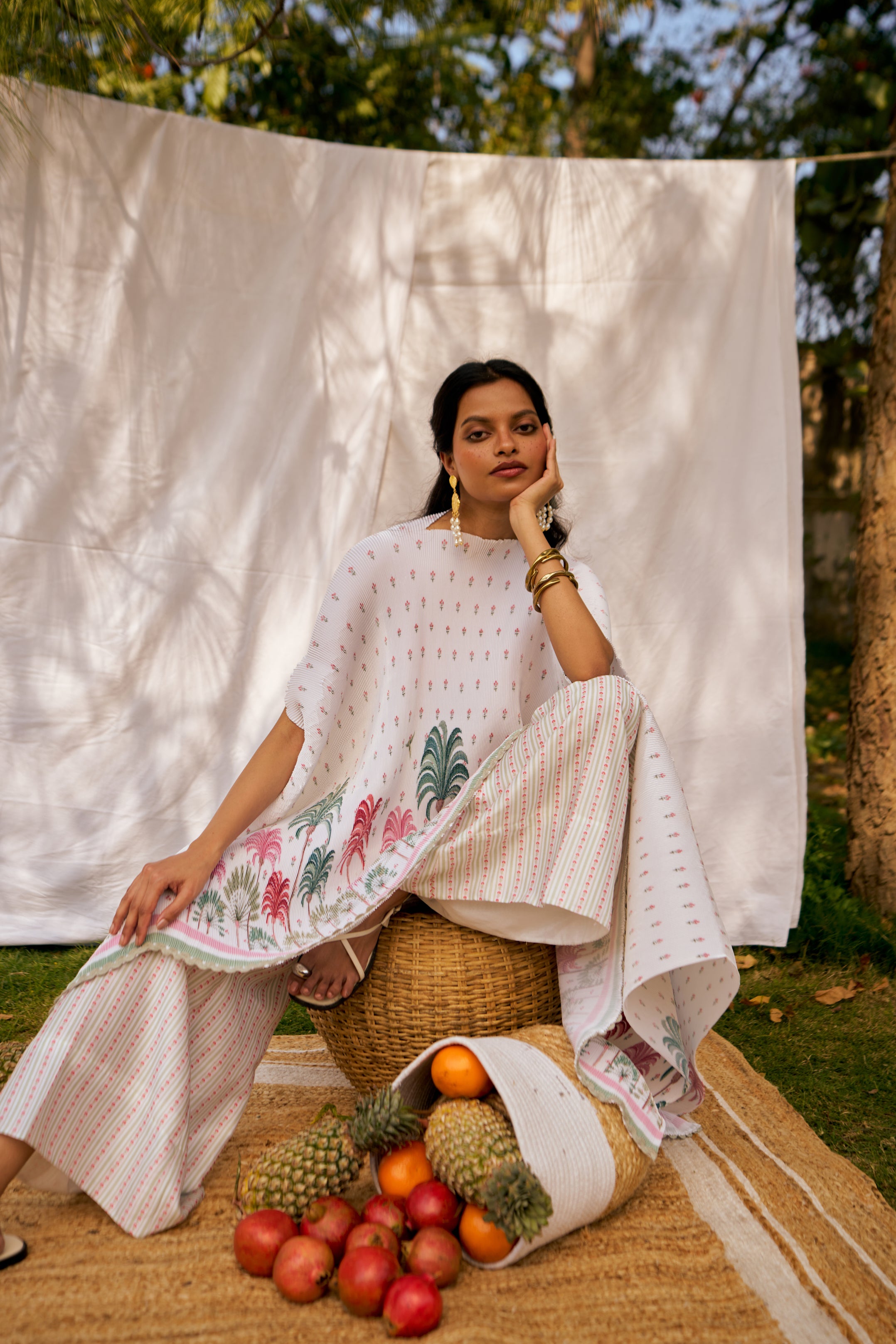 Pomme Sauvage Vanille Kimono Cape and Trouser co-ord set