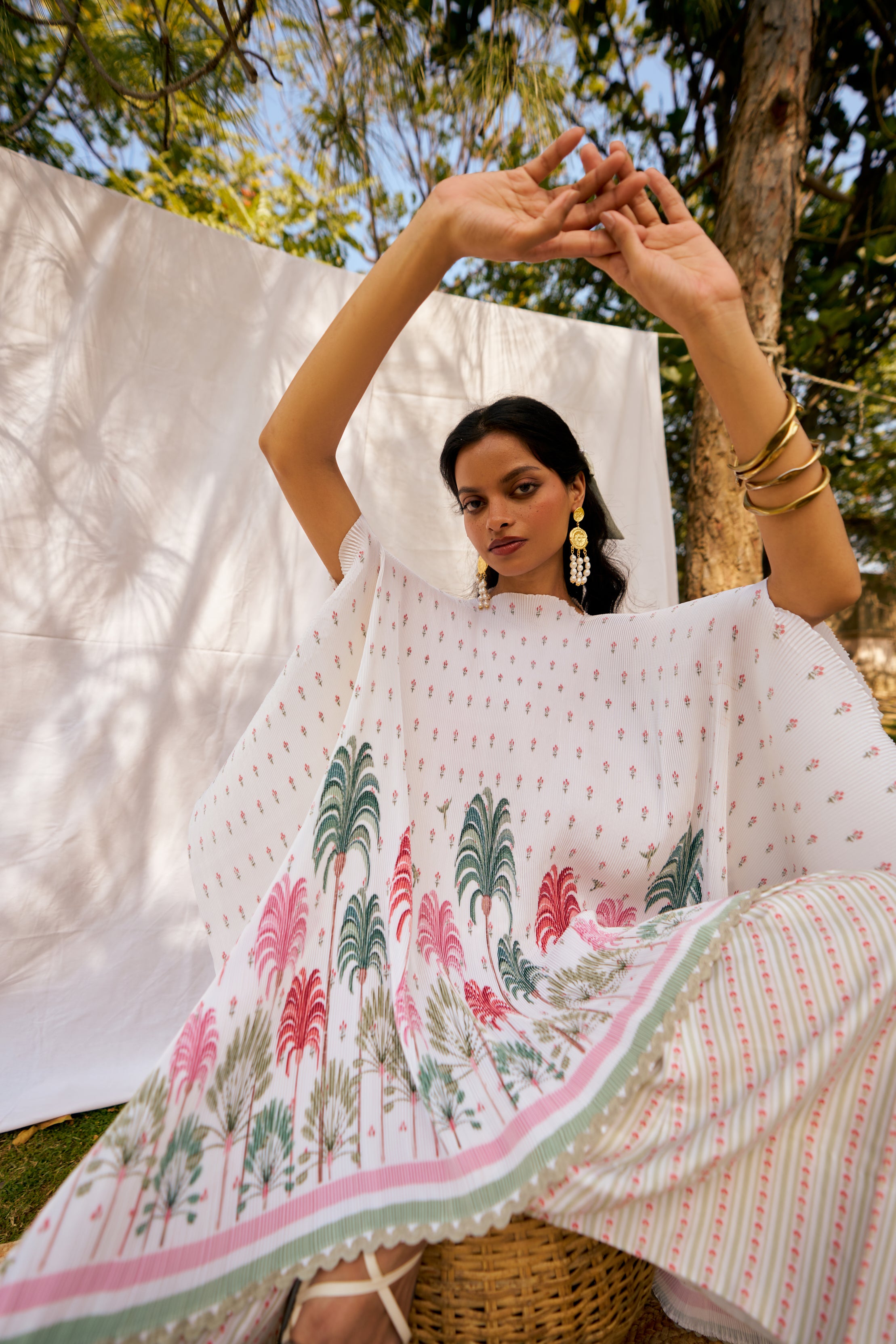 Pomme Sauvage Vanille Kimono Cape and Trouser co-ord set