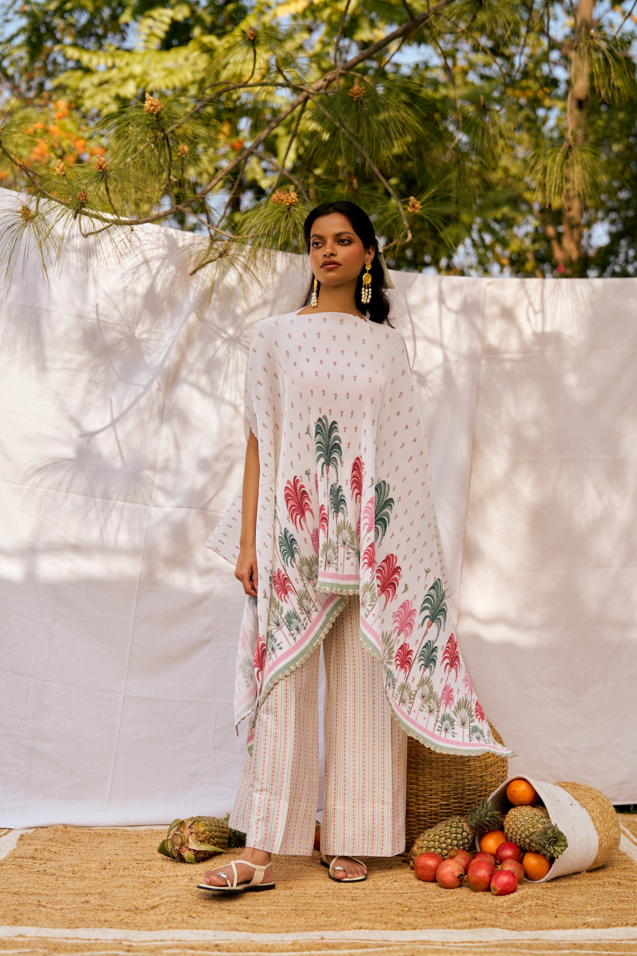 Pomme Sauvage Vanille Kimono Cape and Trouser co-ord set