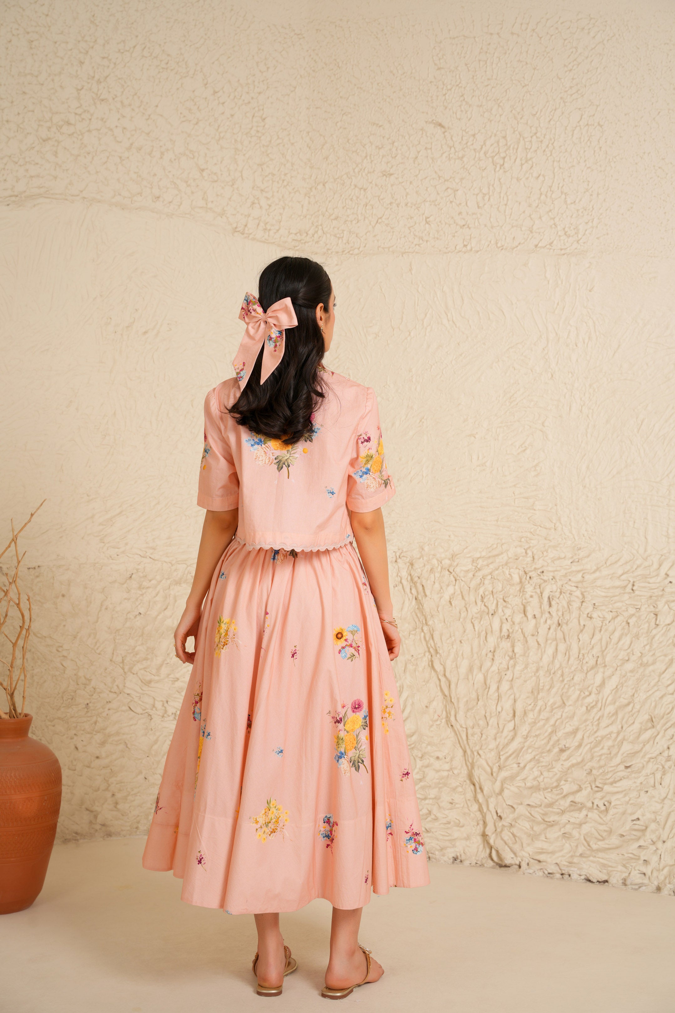 Soft Bloom Skirt Set