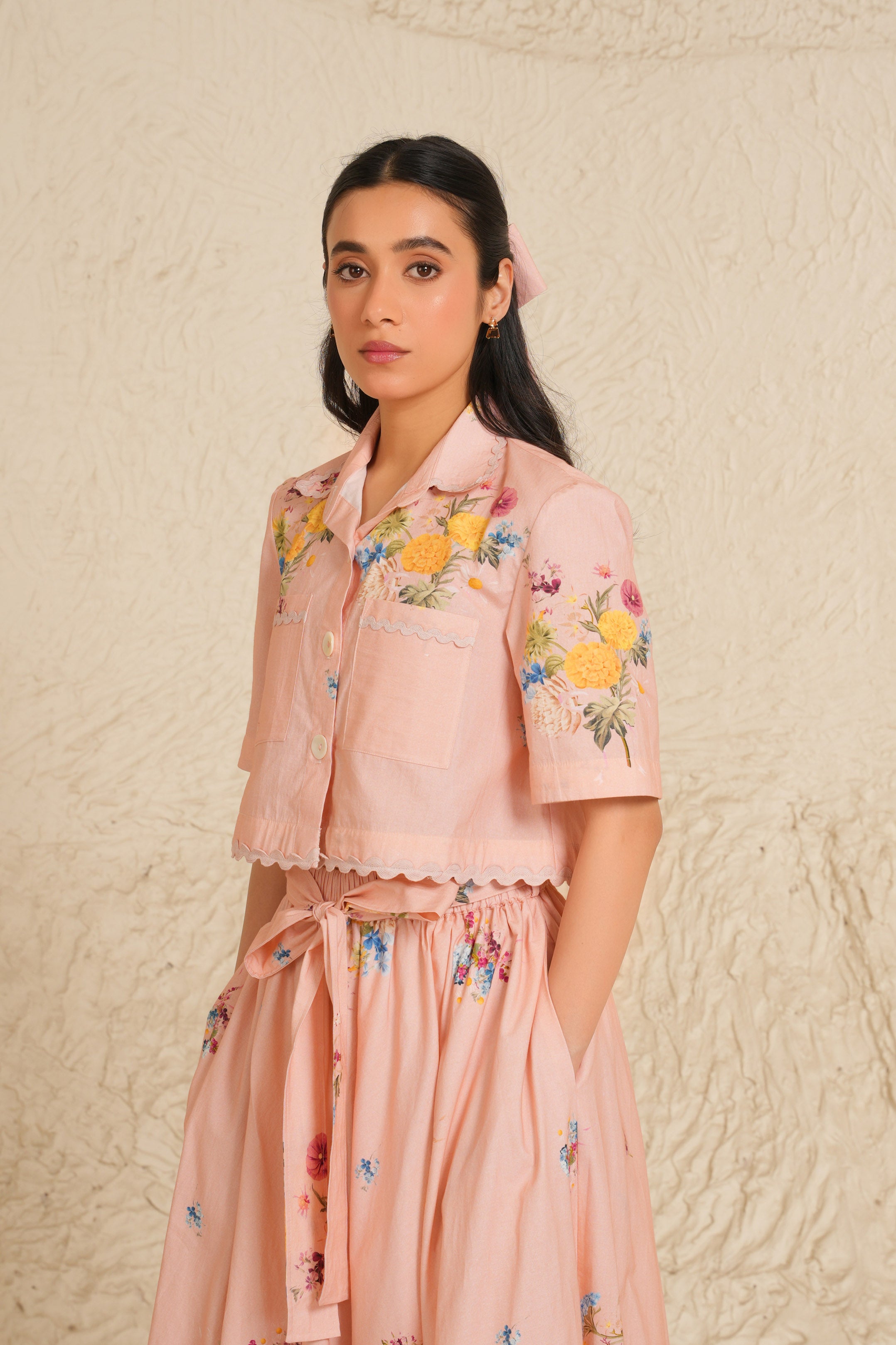 Soft Bloom Skirt Set