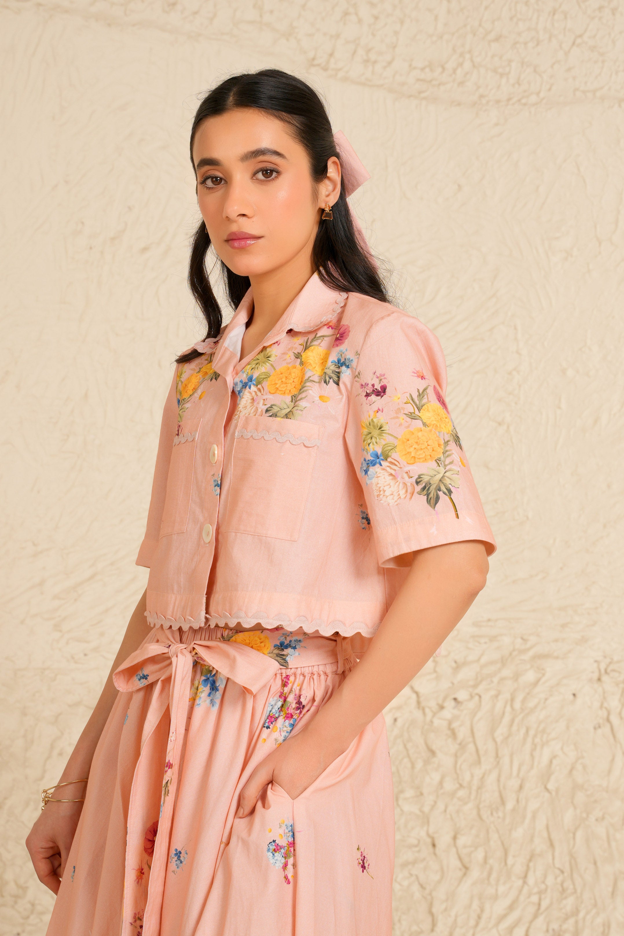 Soft Bloom Skirt Set