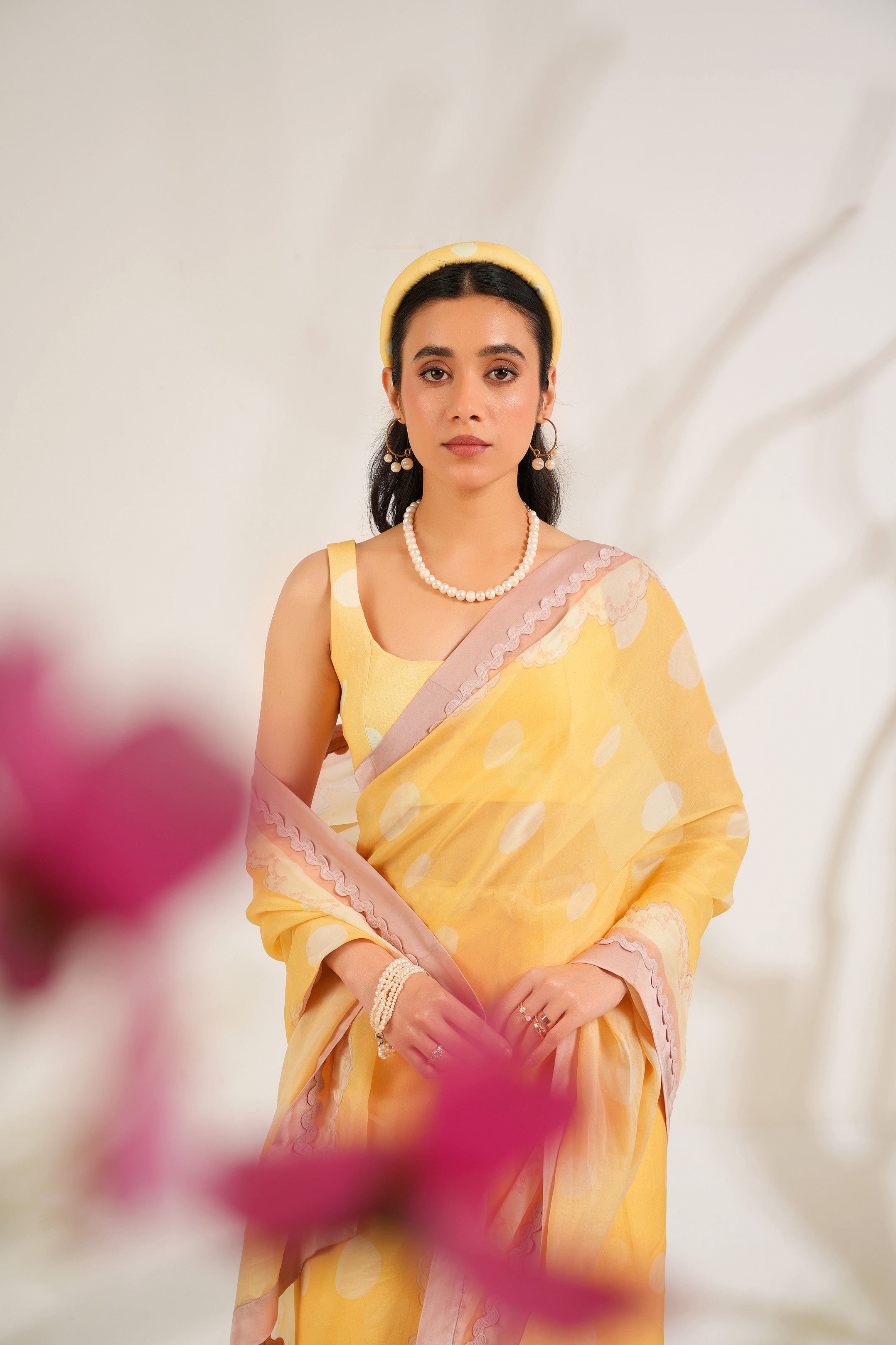 Marigold Saree Set