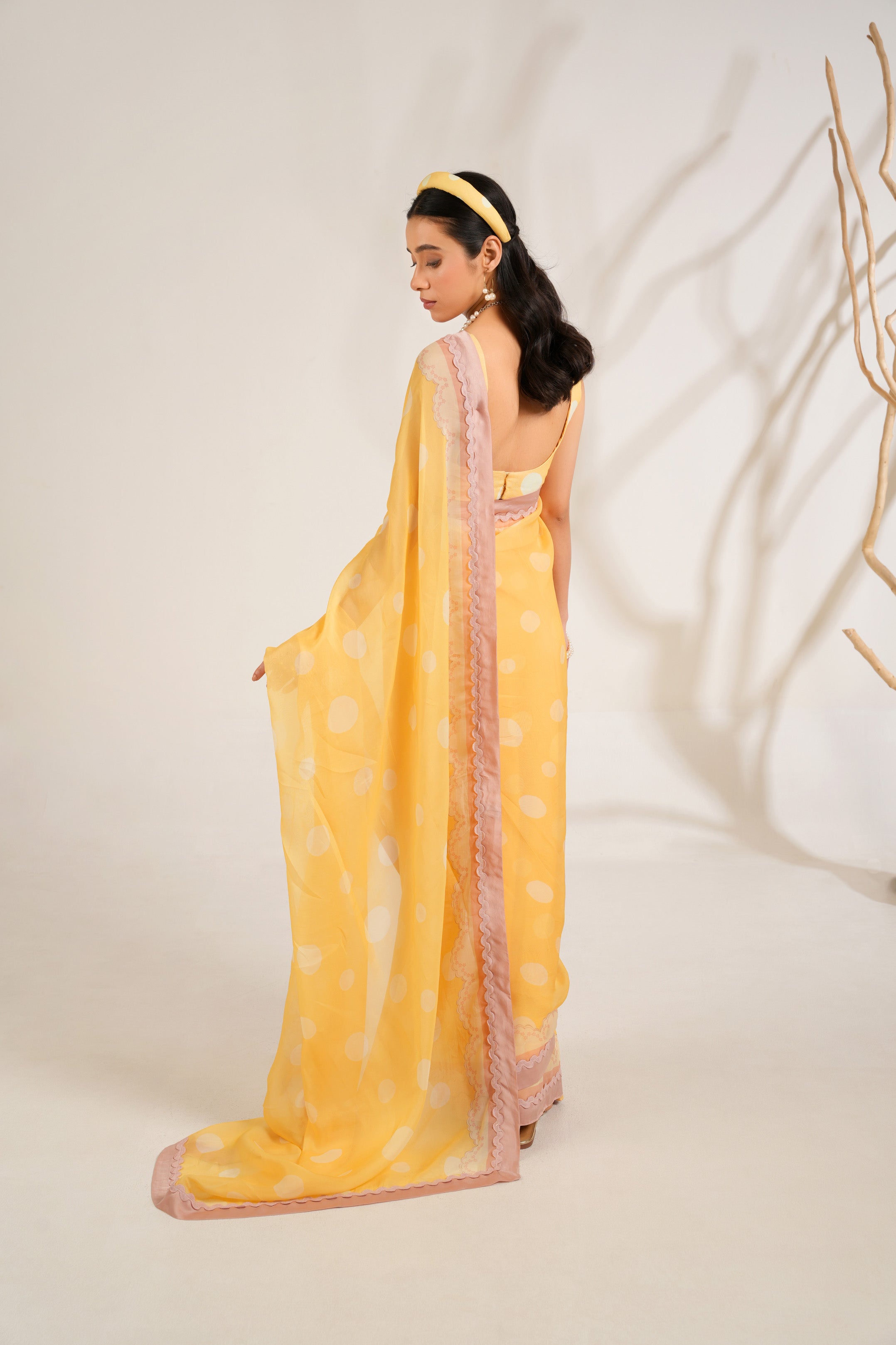Marigold Saree Set