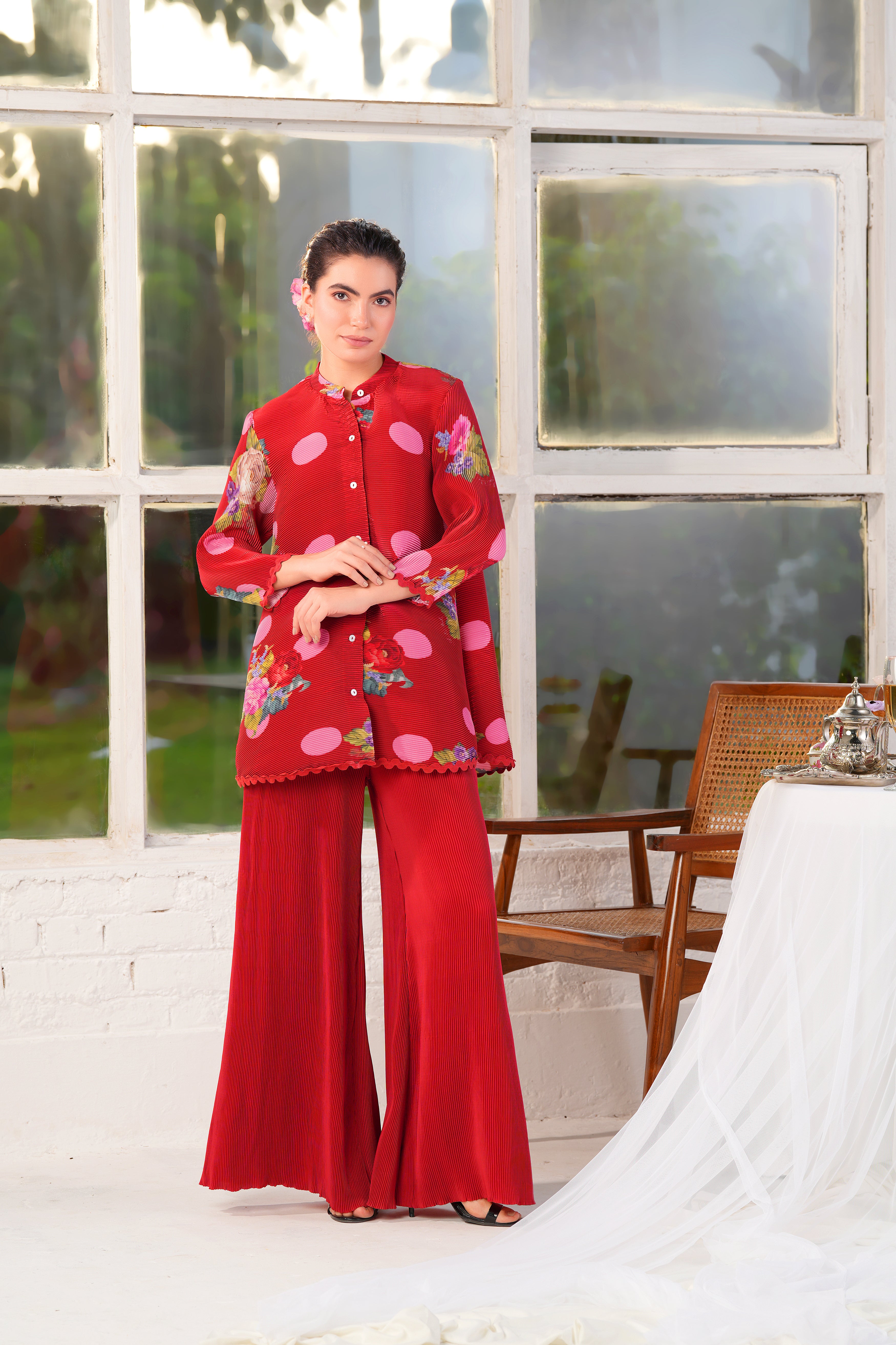 Mayfair Garden shirt and trouser co-ord set
