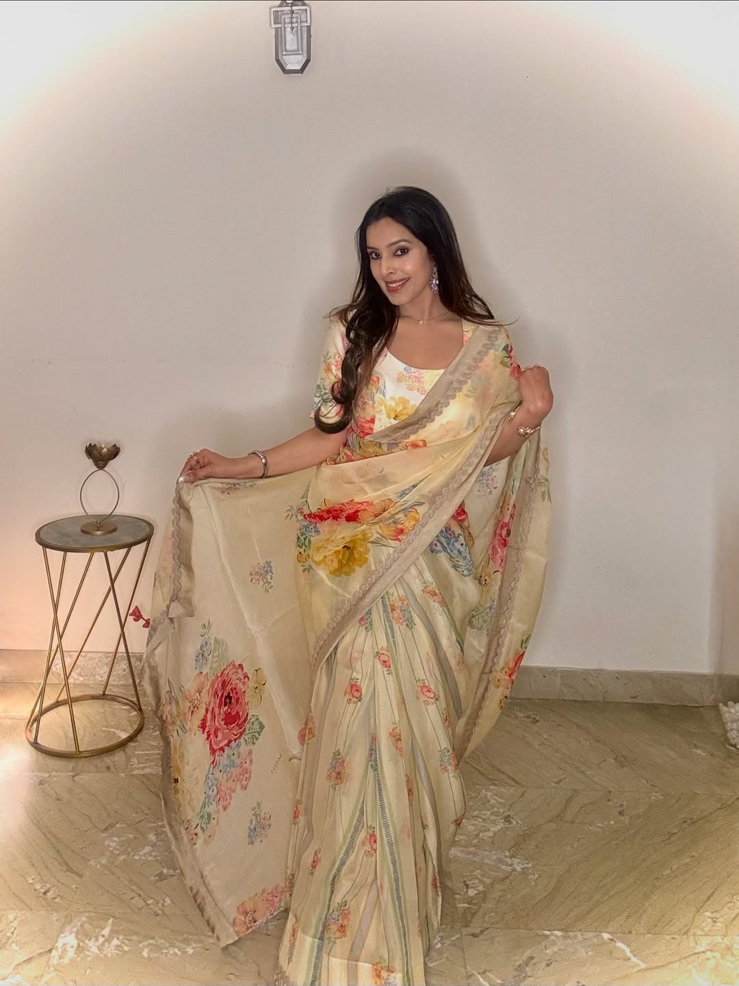 Mohtarma's Rose Garden Saree Set