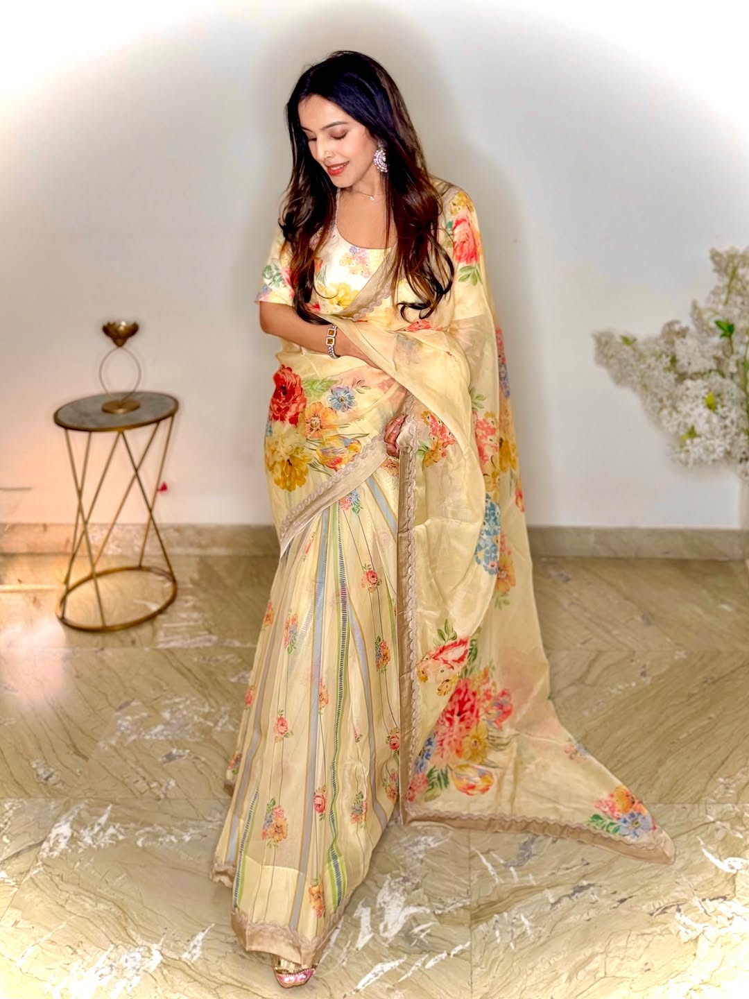 Mohtarma's Rose Garden Saree Set