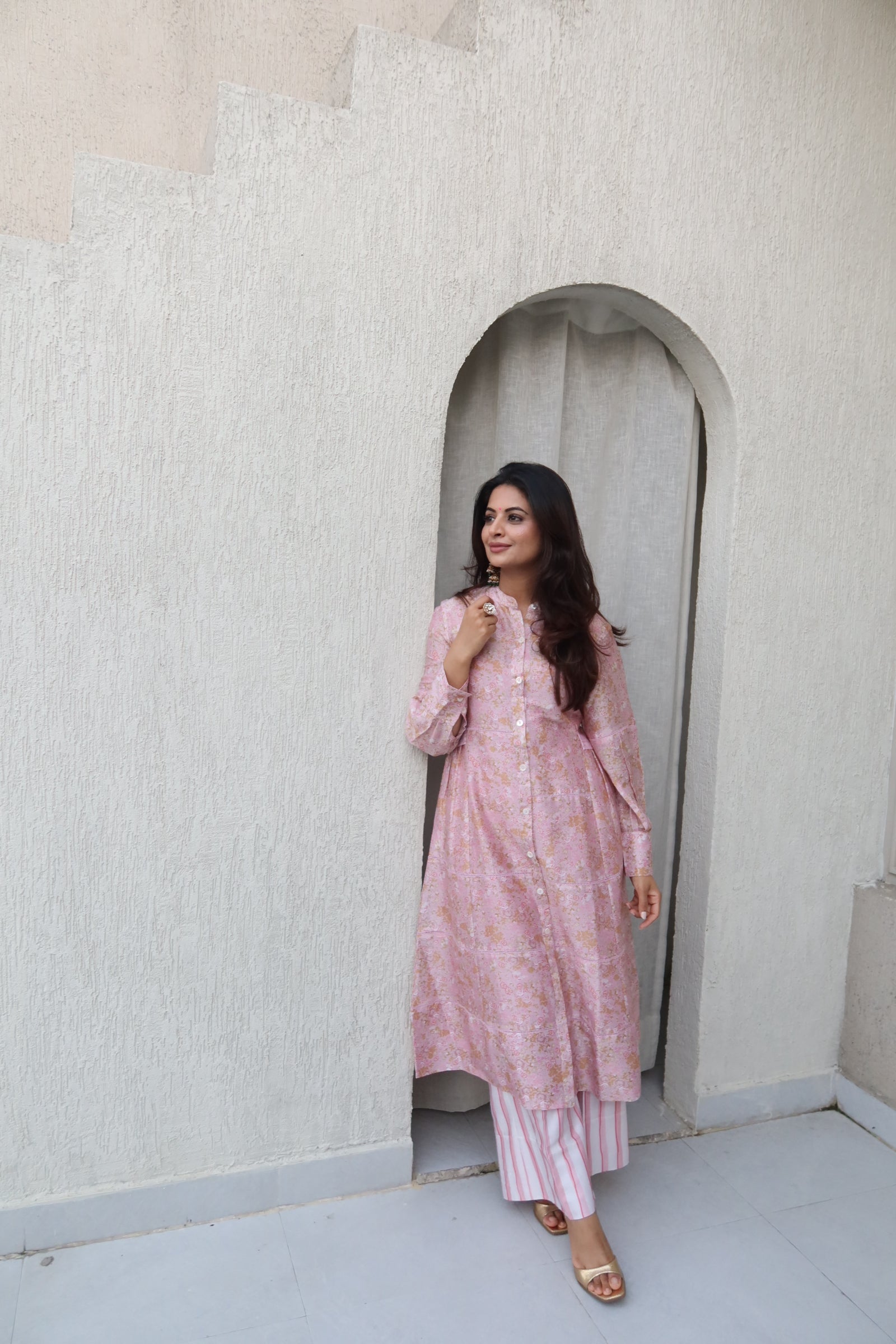 Petite Blooms Kurta and Trousers Co - Ord Set