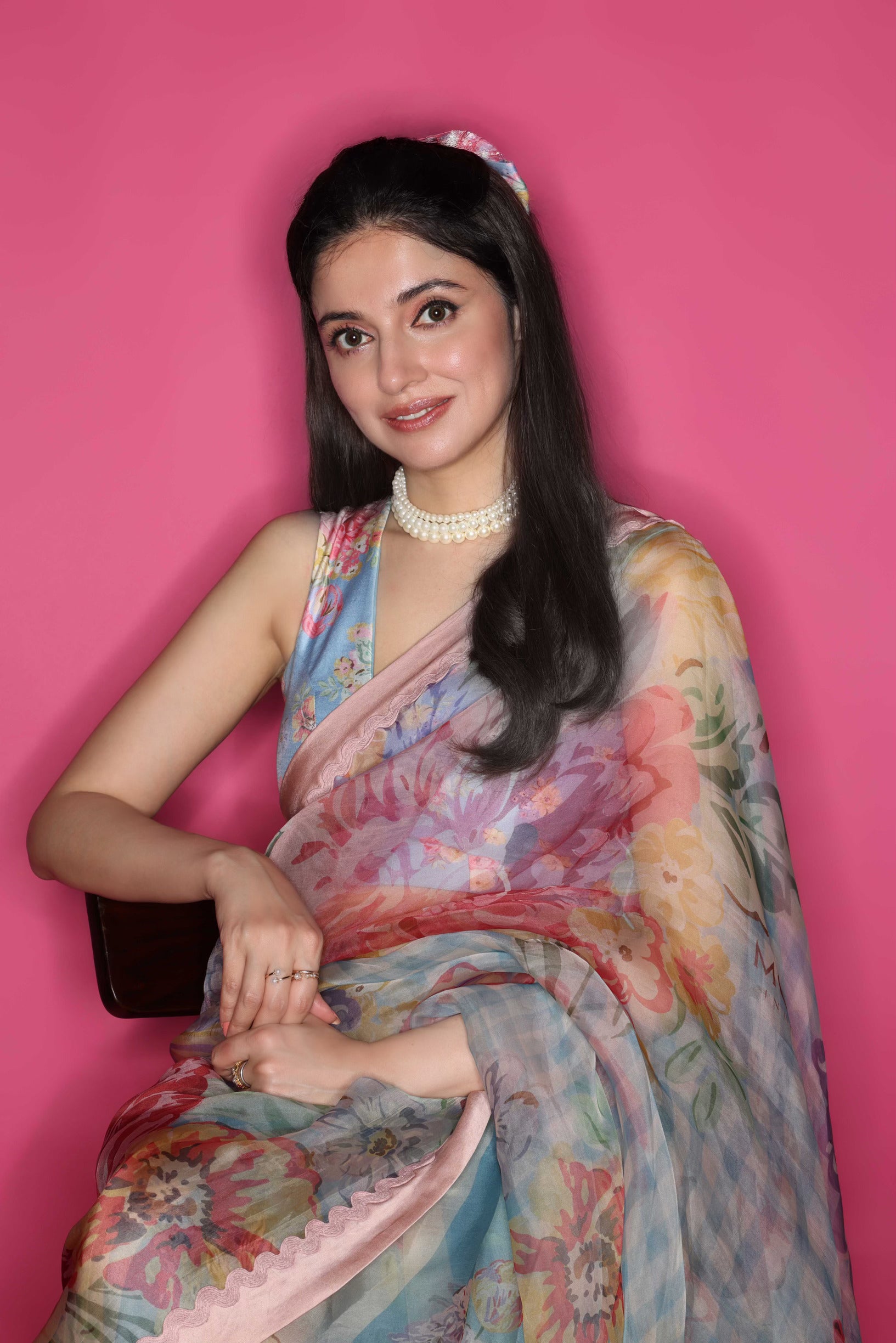 Rani Bloom Saree Set