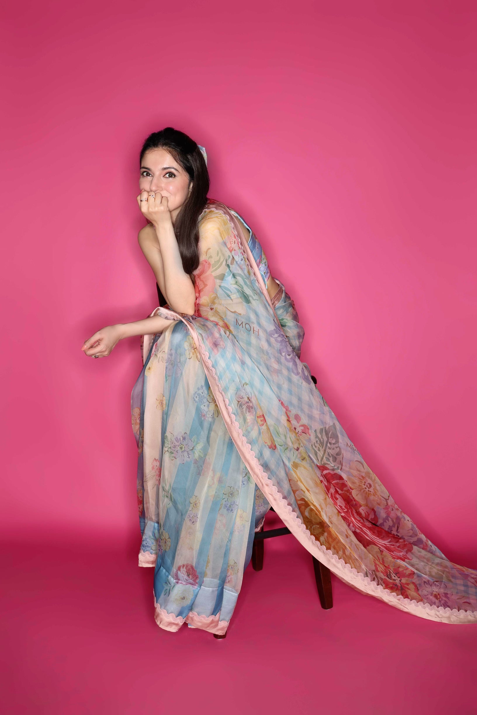 Rani Bloom Saree Set