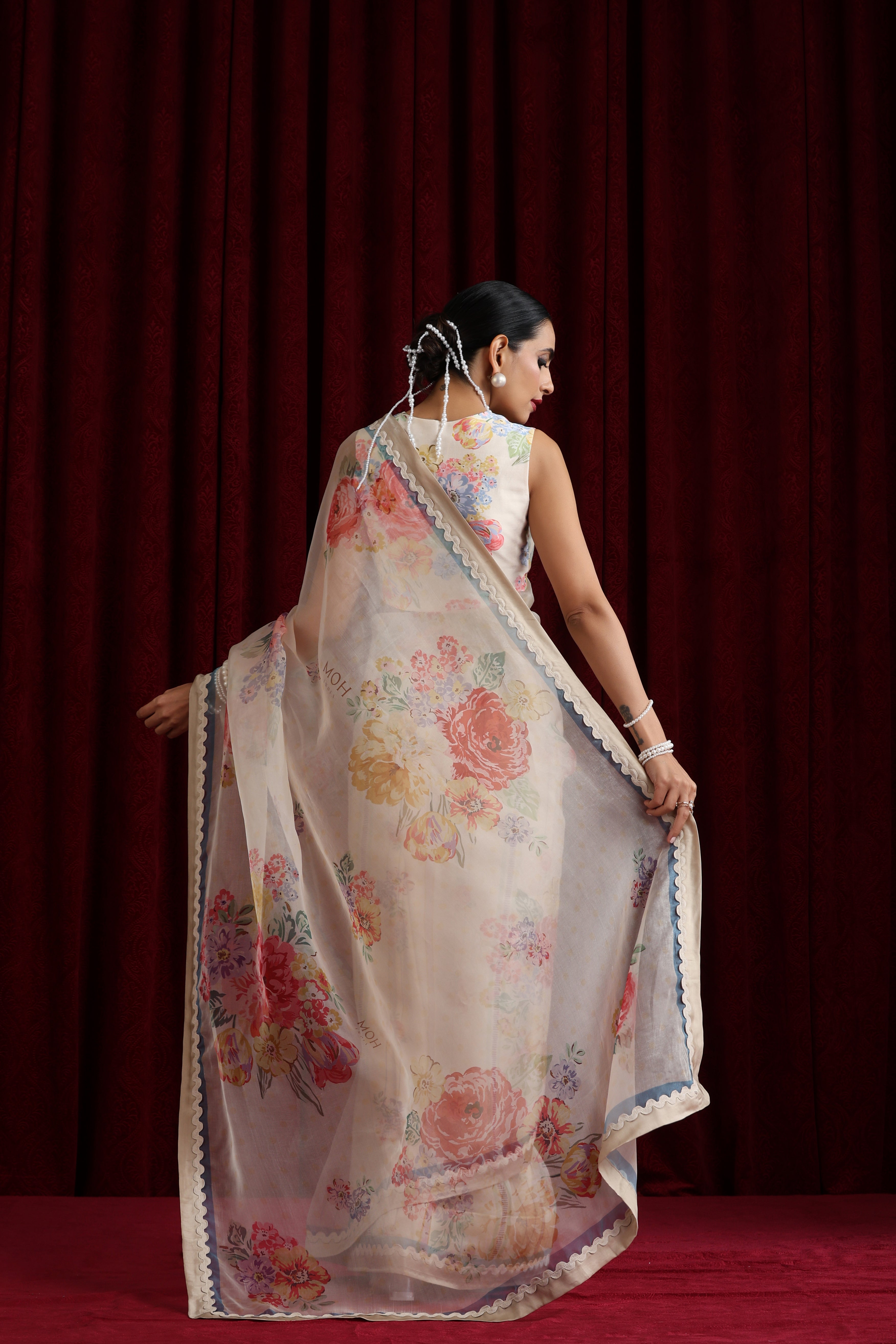 Mohtarma's Rose Garden Saree Set