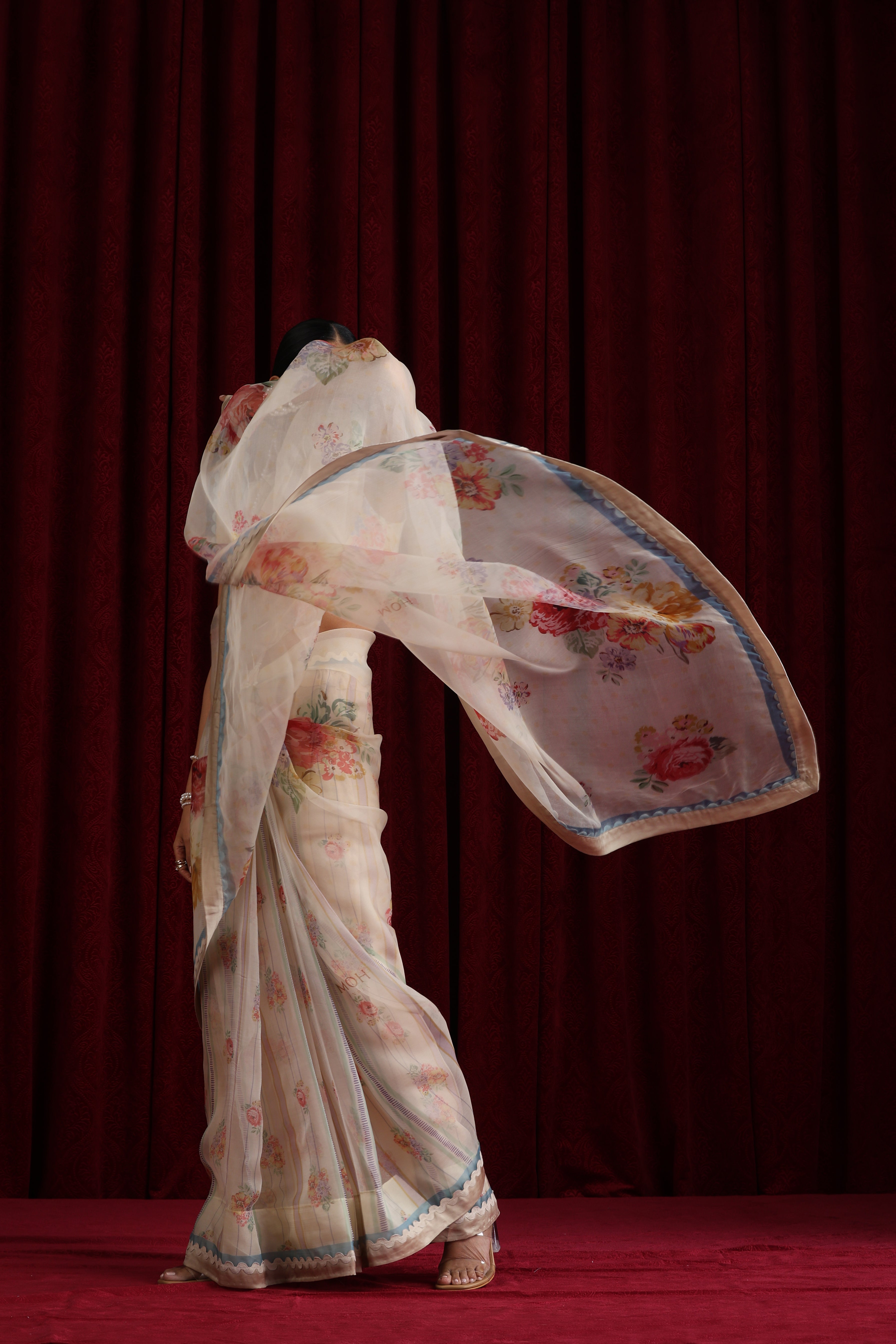 Mohtarma's Rose Garden Saree Set