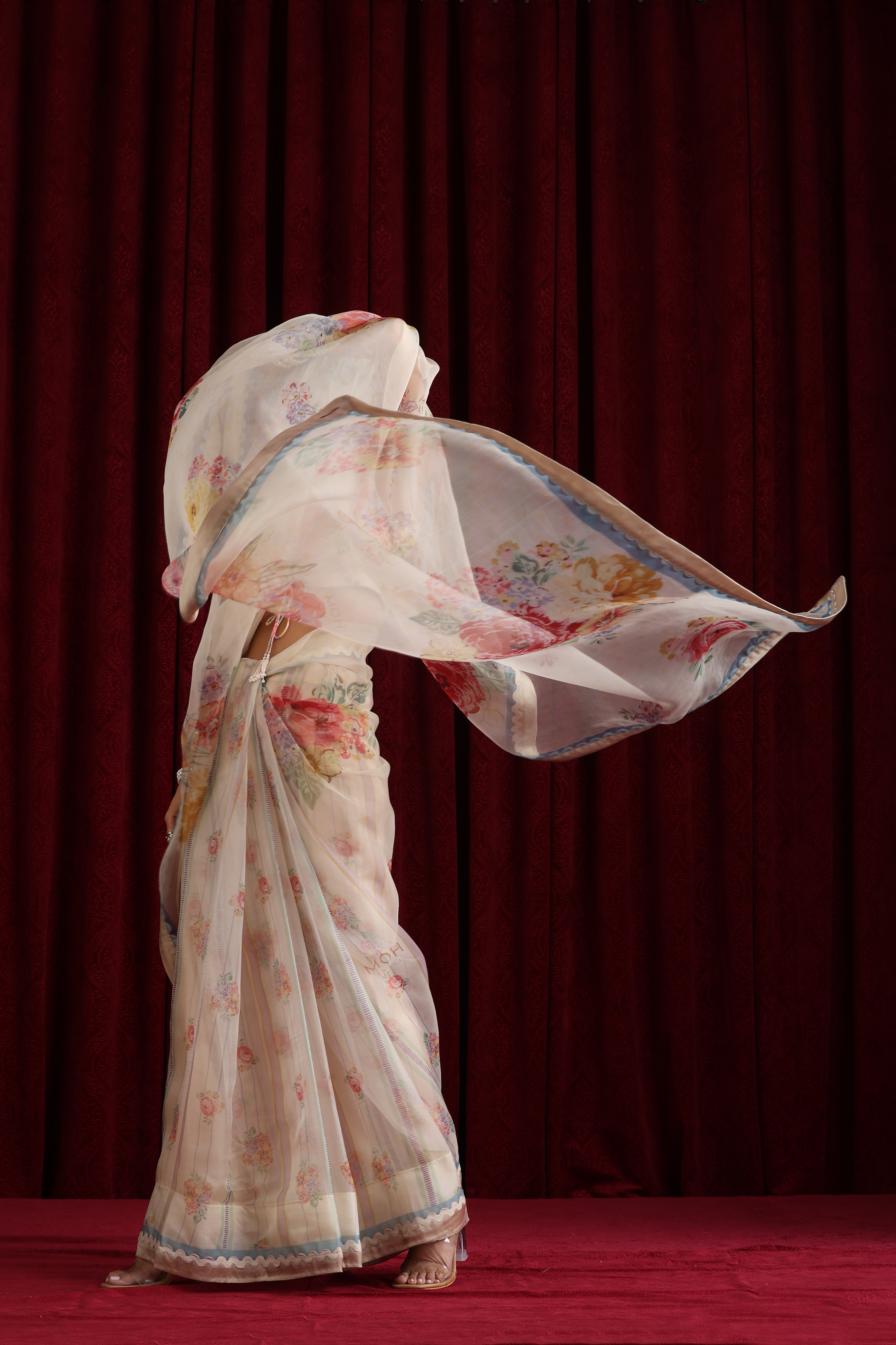 Mohtarma's Rose Garden Saree Set