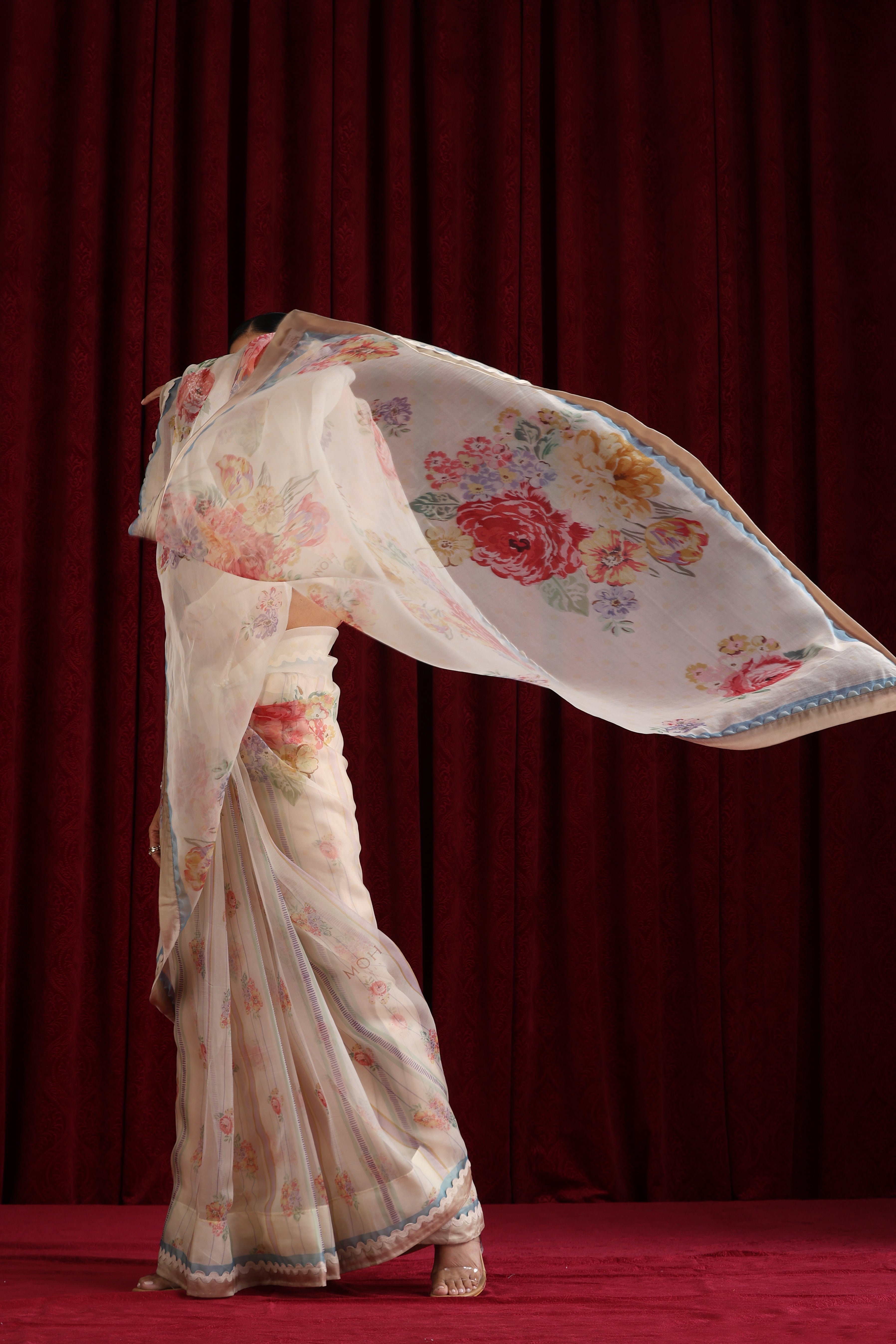 Mohtarma's Rose Garden Saree Set