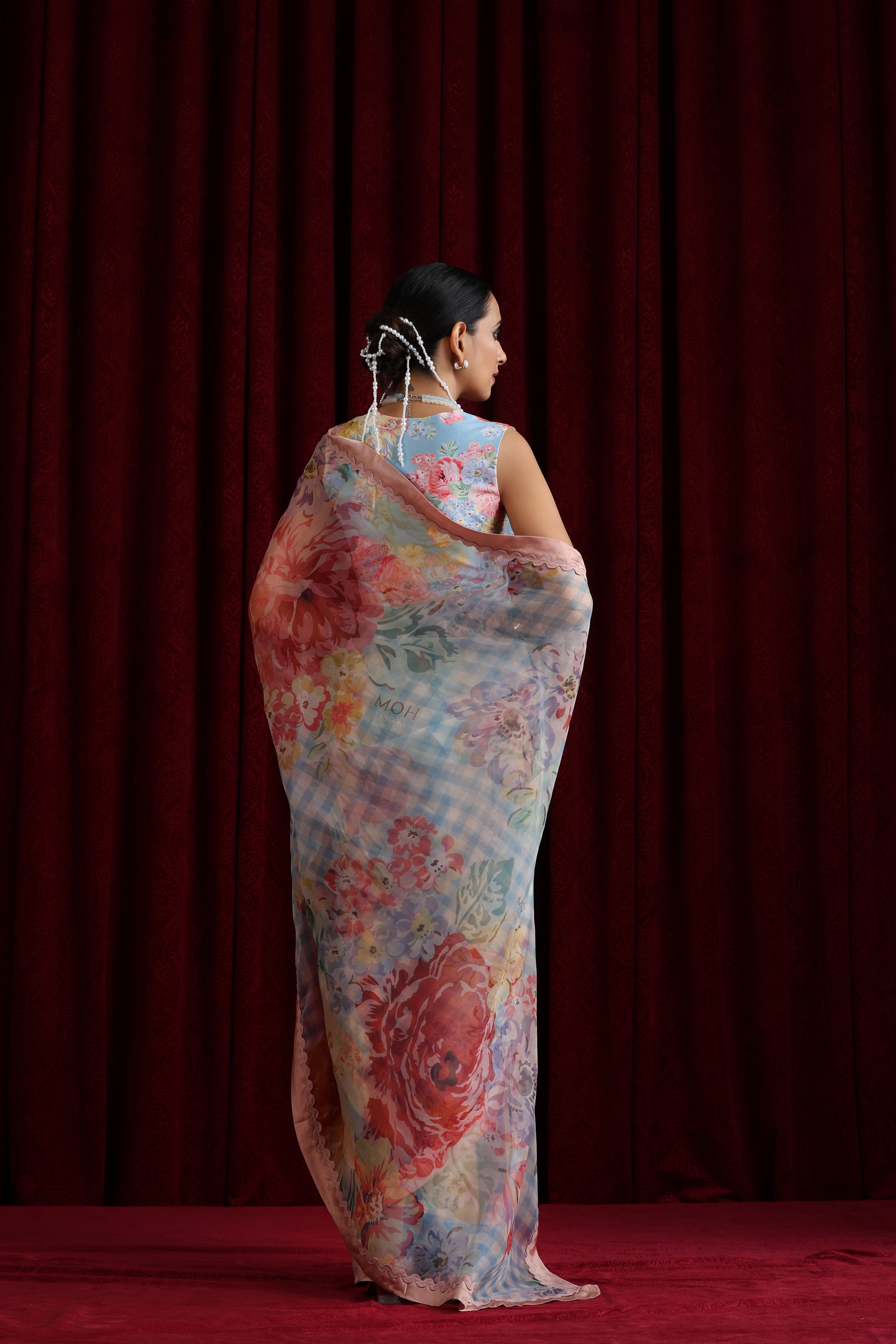 Rani Bloom Saree Set