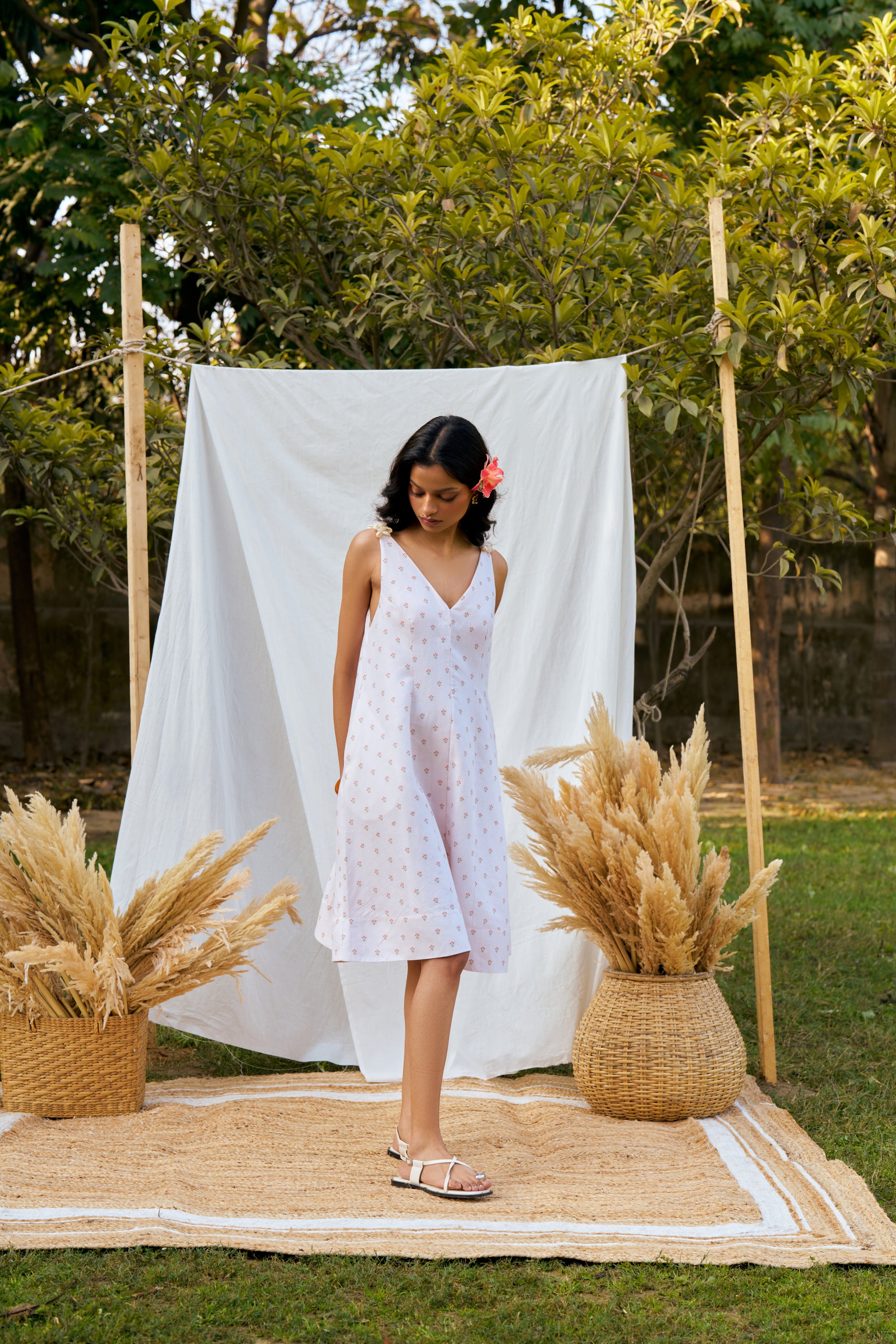 Petticoat Floral  Sleeveless Shell Dress