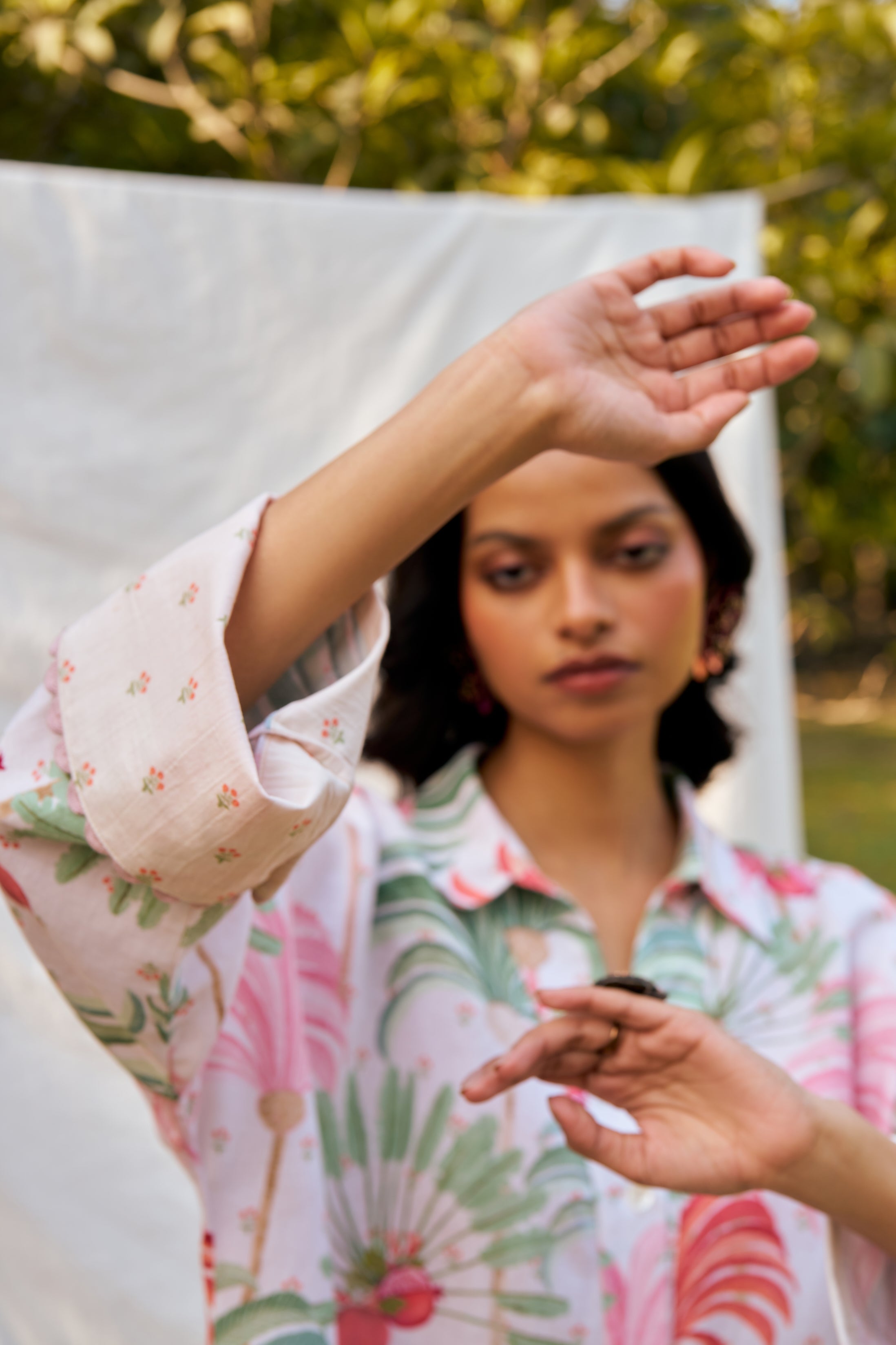 Palm Solstice Shirt Dress