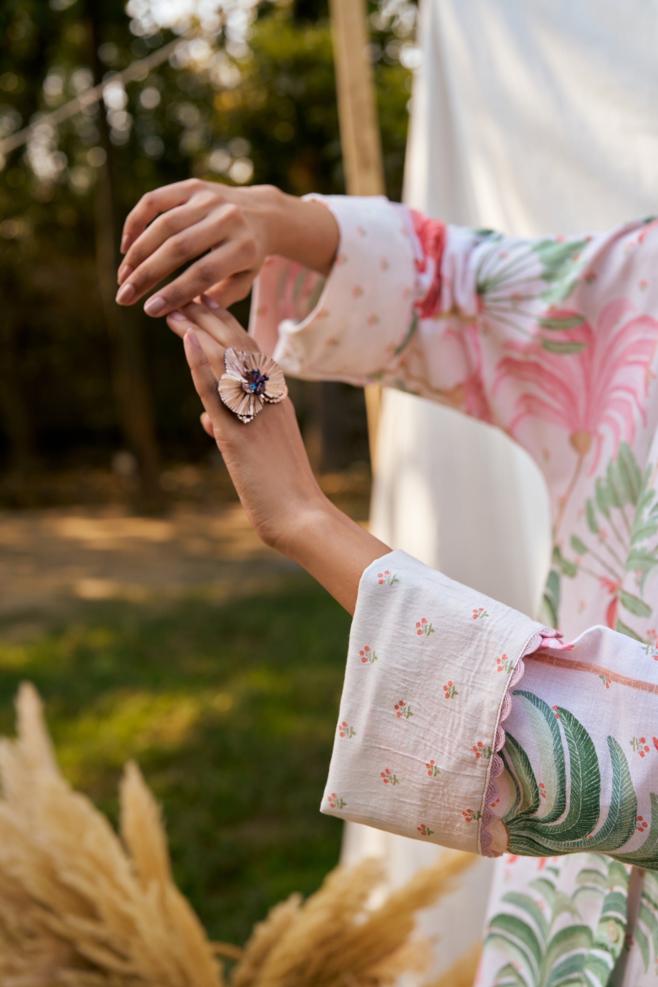 Palm Solstice Shirt Dress