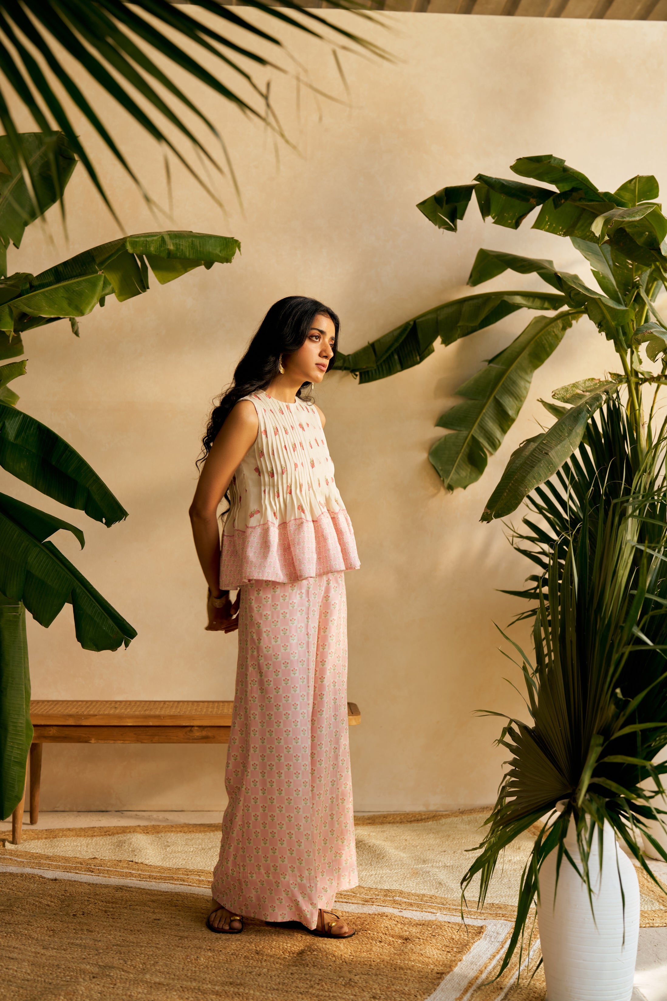 Rouge Mist Palm   Co-ord Set