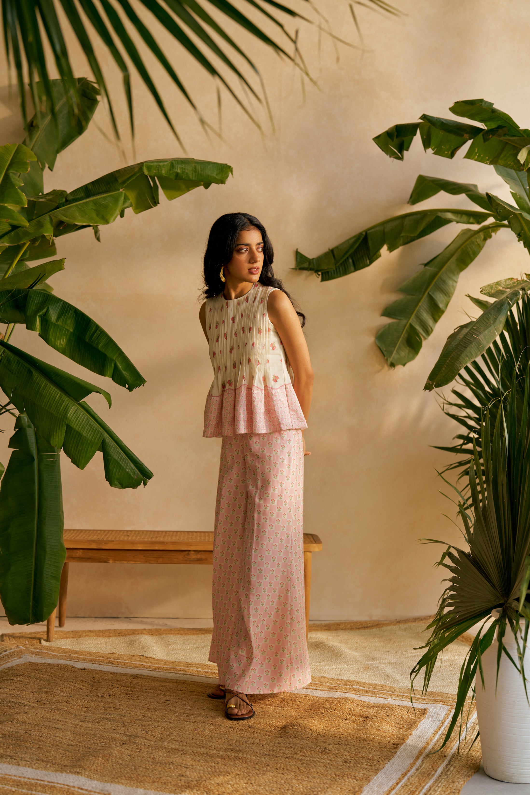 Rouge Mist Palm   Co-ord Set