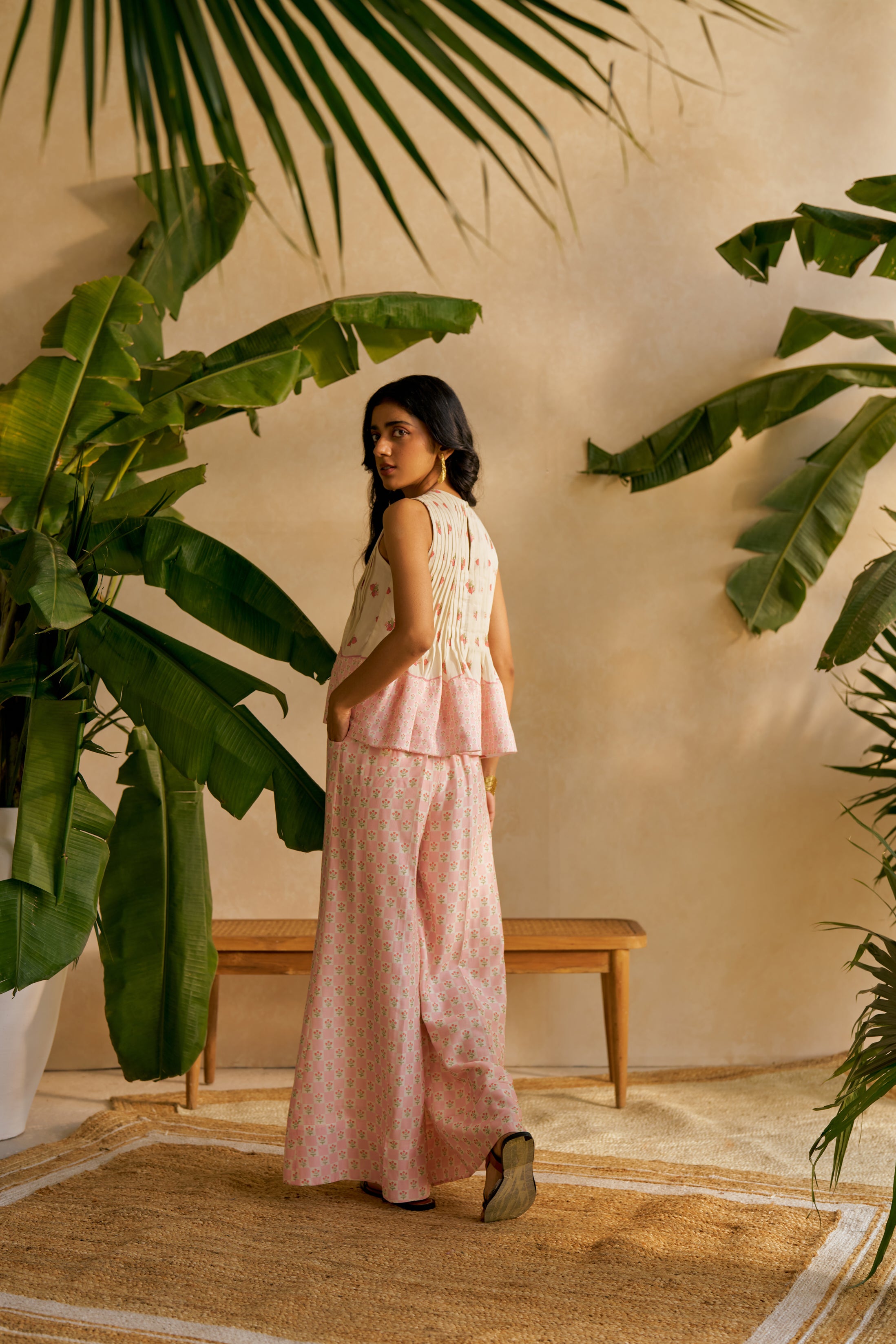 Rouge Mist Palm   Co-ord Set