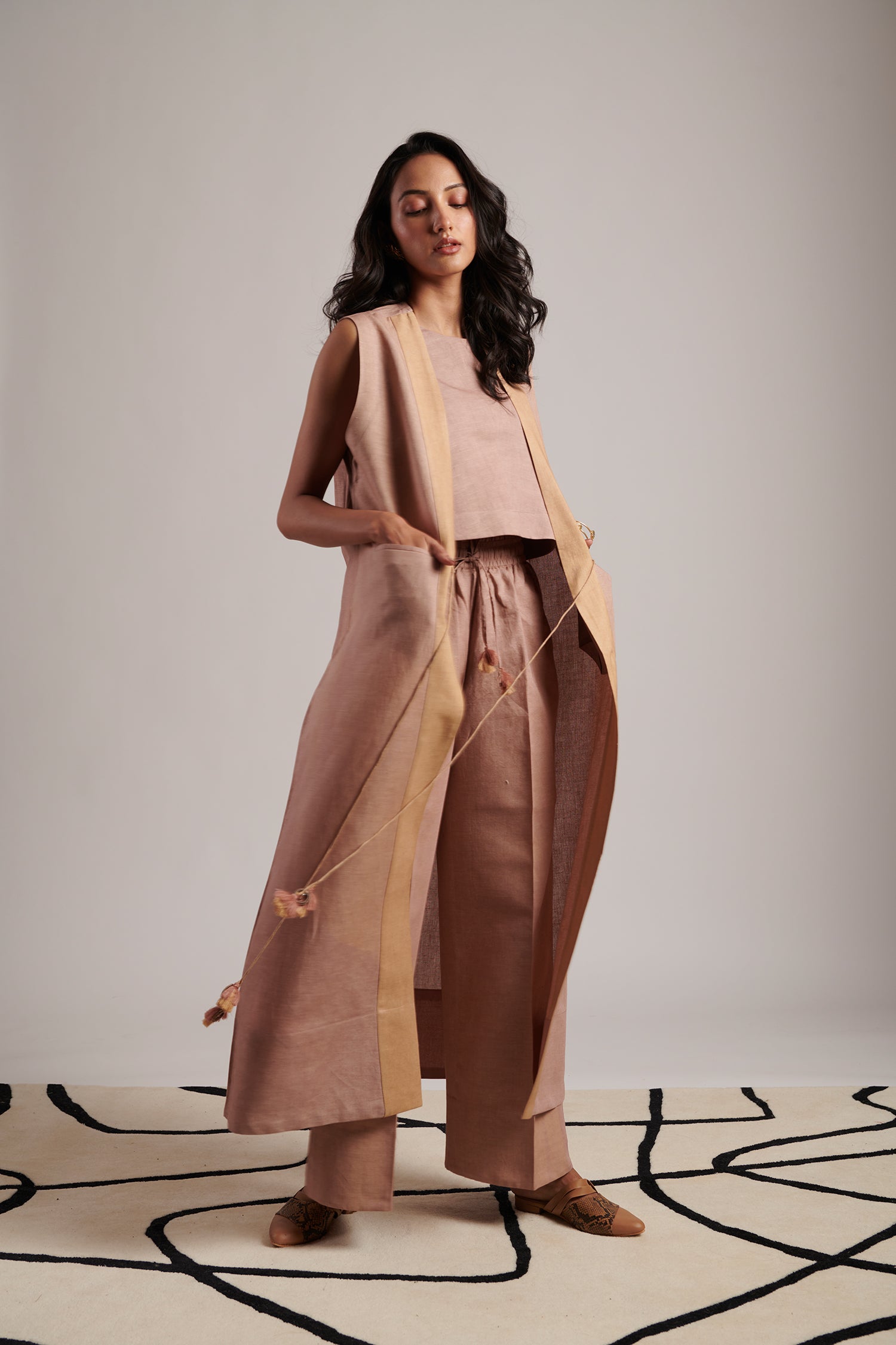 Rooh Co-ord Set (Vintage Rose)