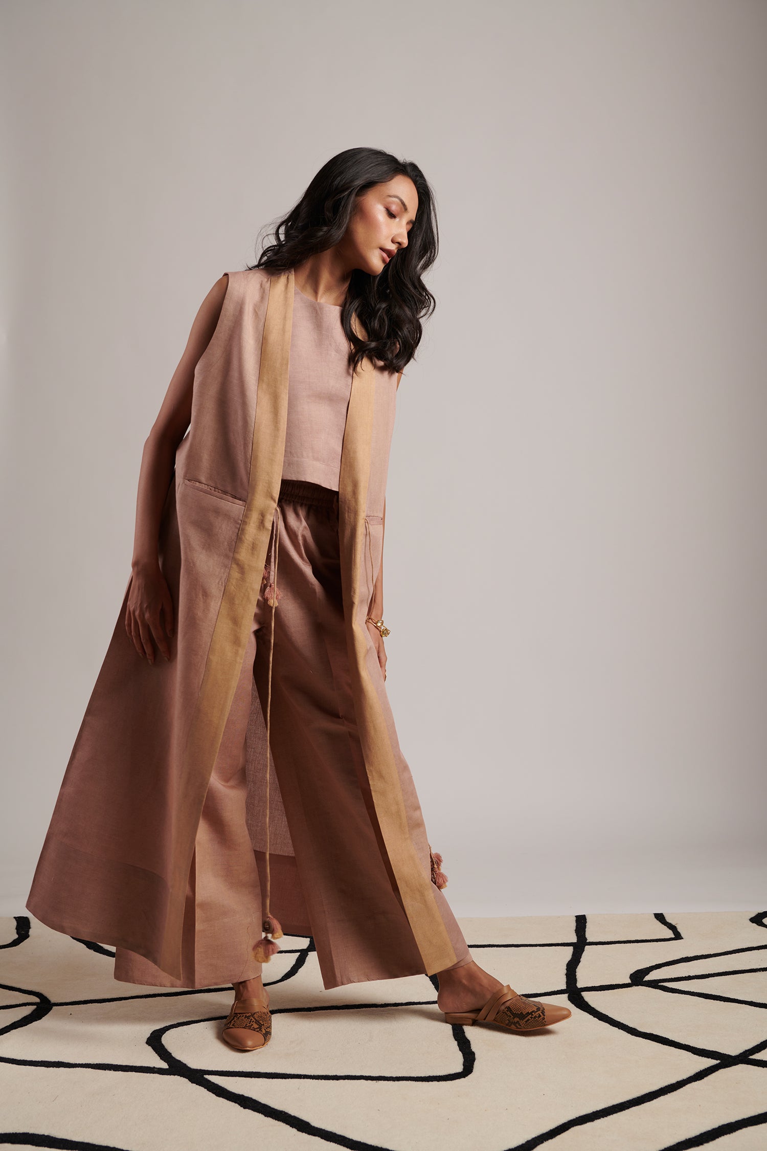 Rooh Co-ord Set (Vintage Rose)