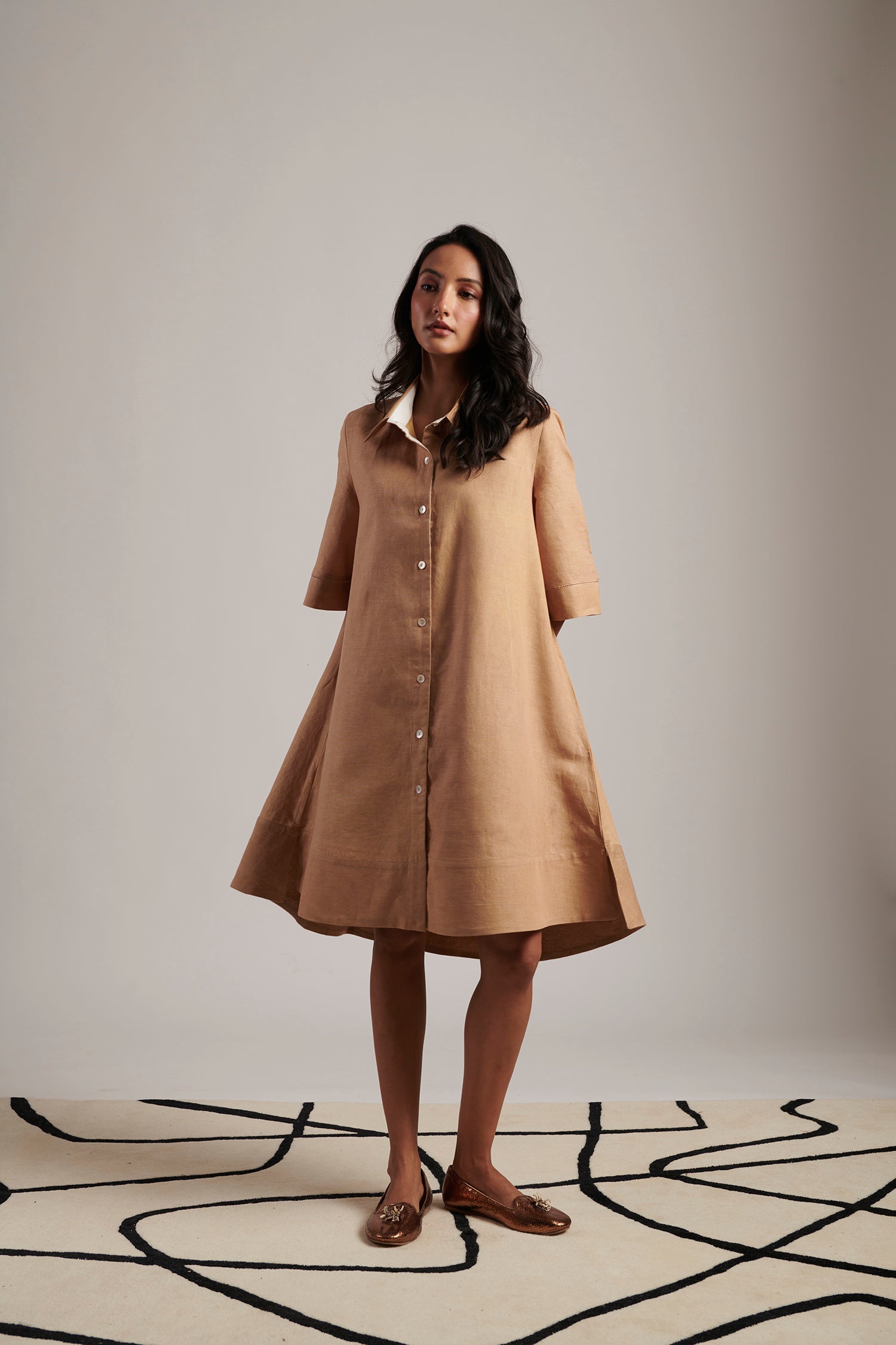 December Shirt Dress (Honey)