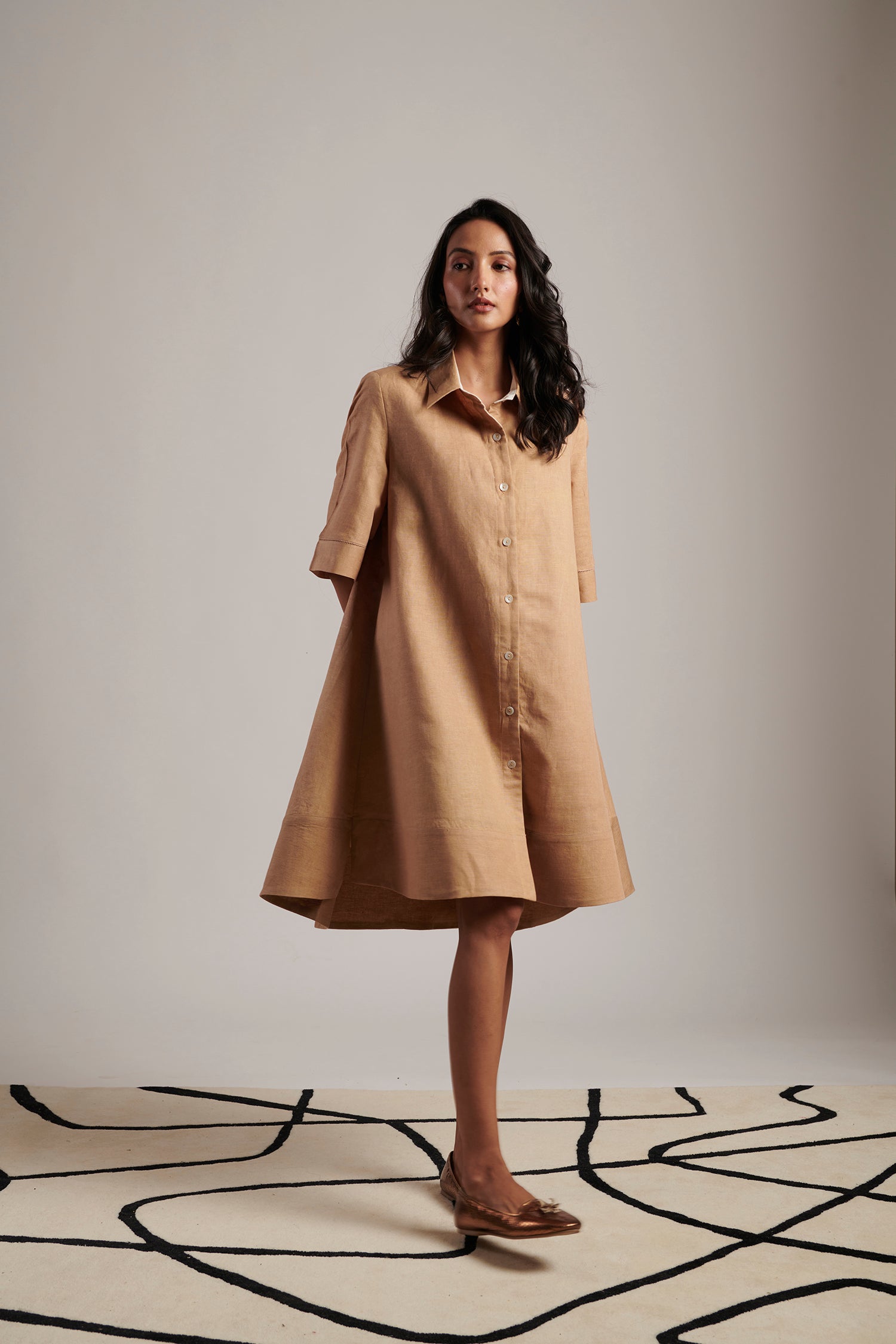 December Shirt Dress (Honey)