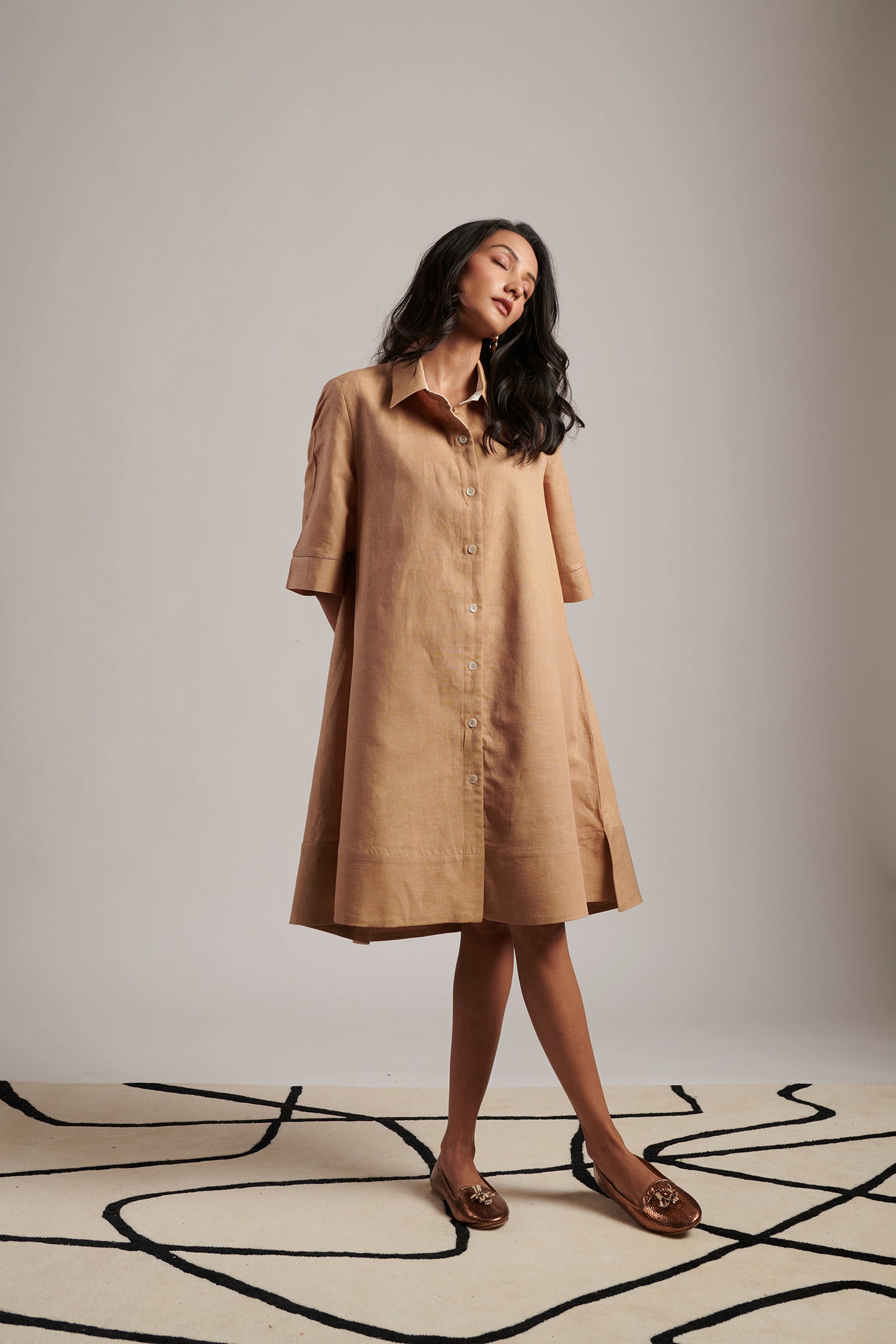 December Shirt Dress (Honey)