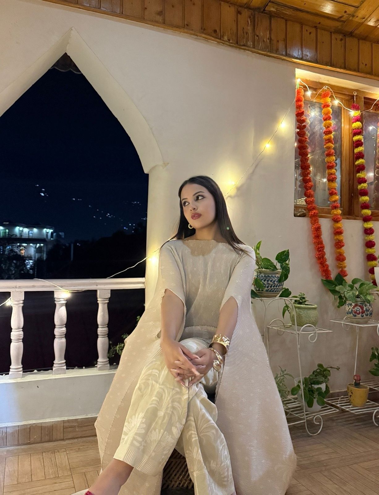 Sunkissed Palms  Kimono cape and Trouser co-ord set