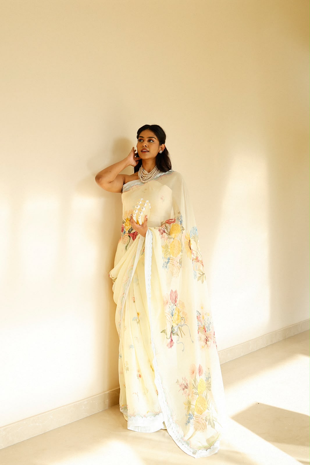 Mohtarma's Rose Garden Saree Set