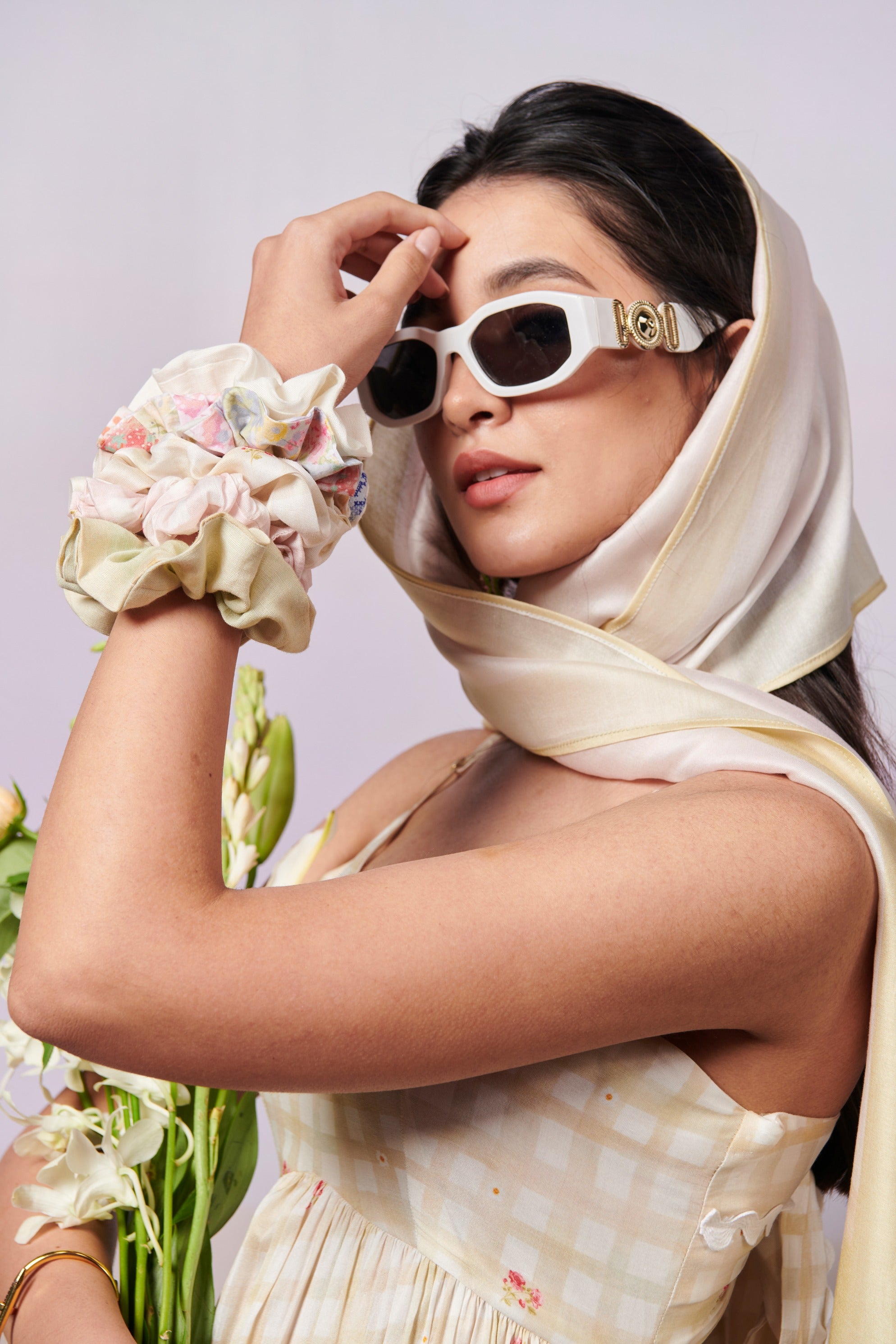 After Glow Rosette Long Dress