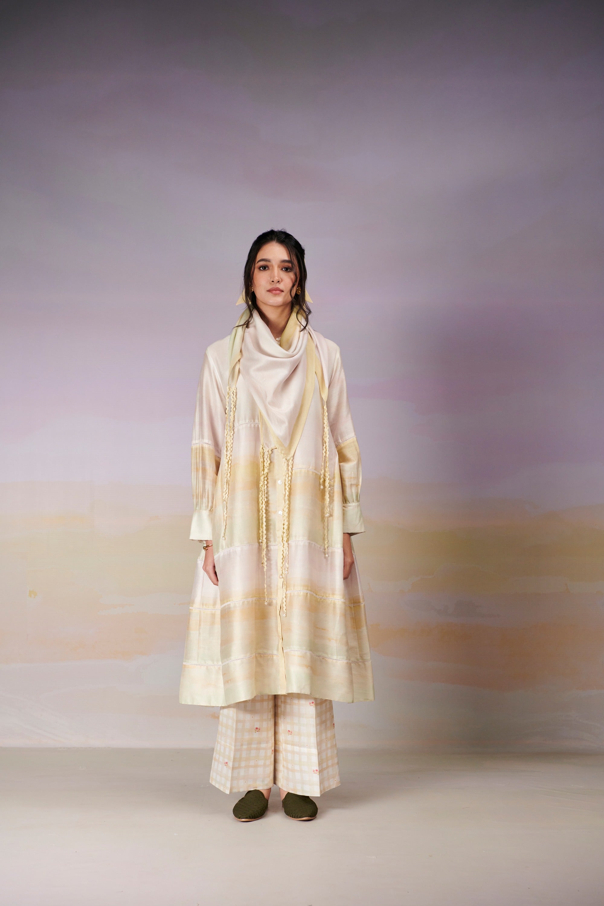 After Glow Kurta and Trousers co-ord set with scarf