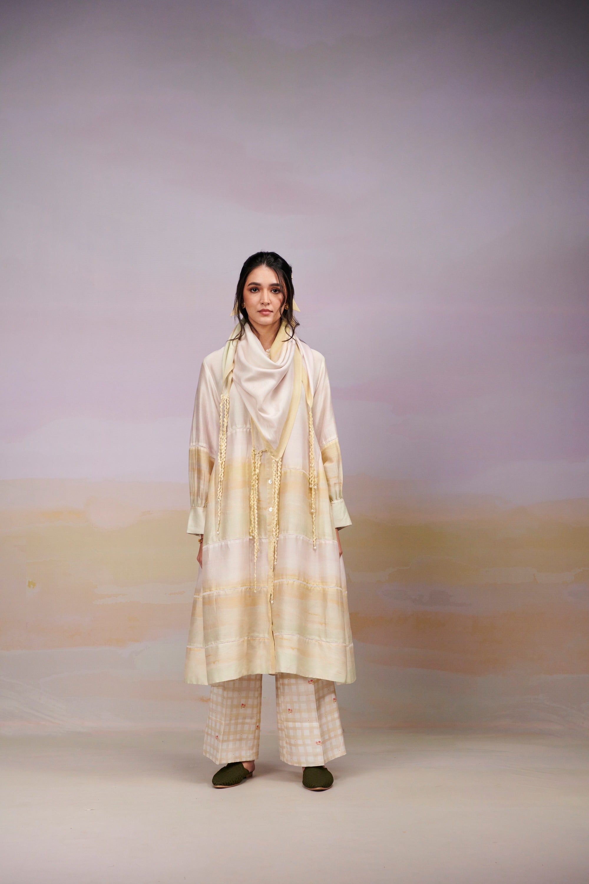 After Glow Kurta and Trousers co-ord set with scarf