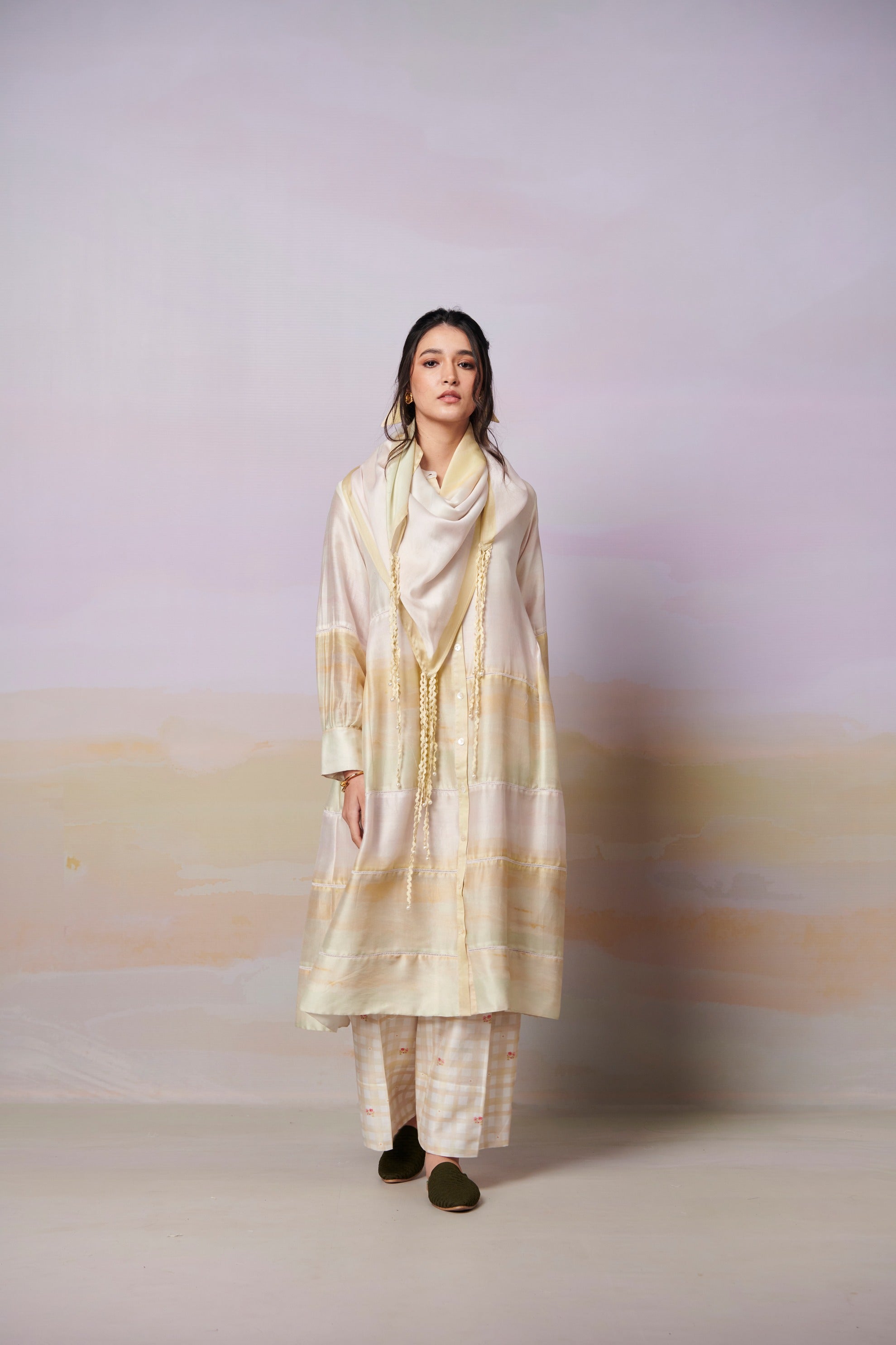 After Glow Kurta and Trousers co-ord set with scarf