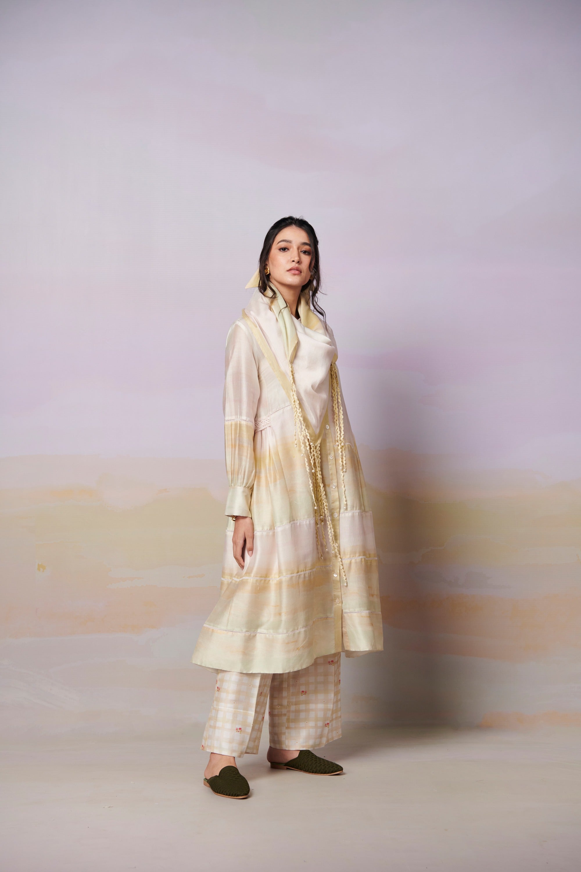 After Glow Kurta and Trousers co-ord set with scarf