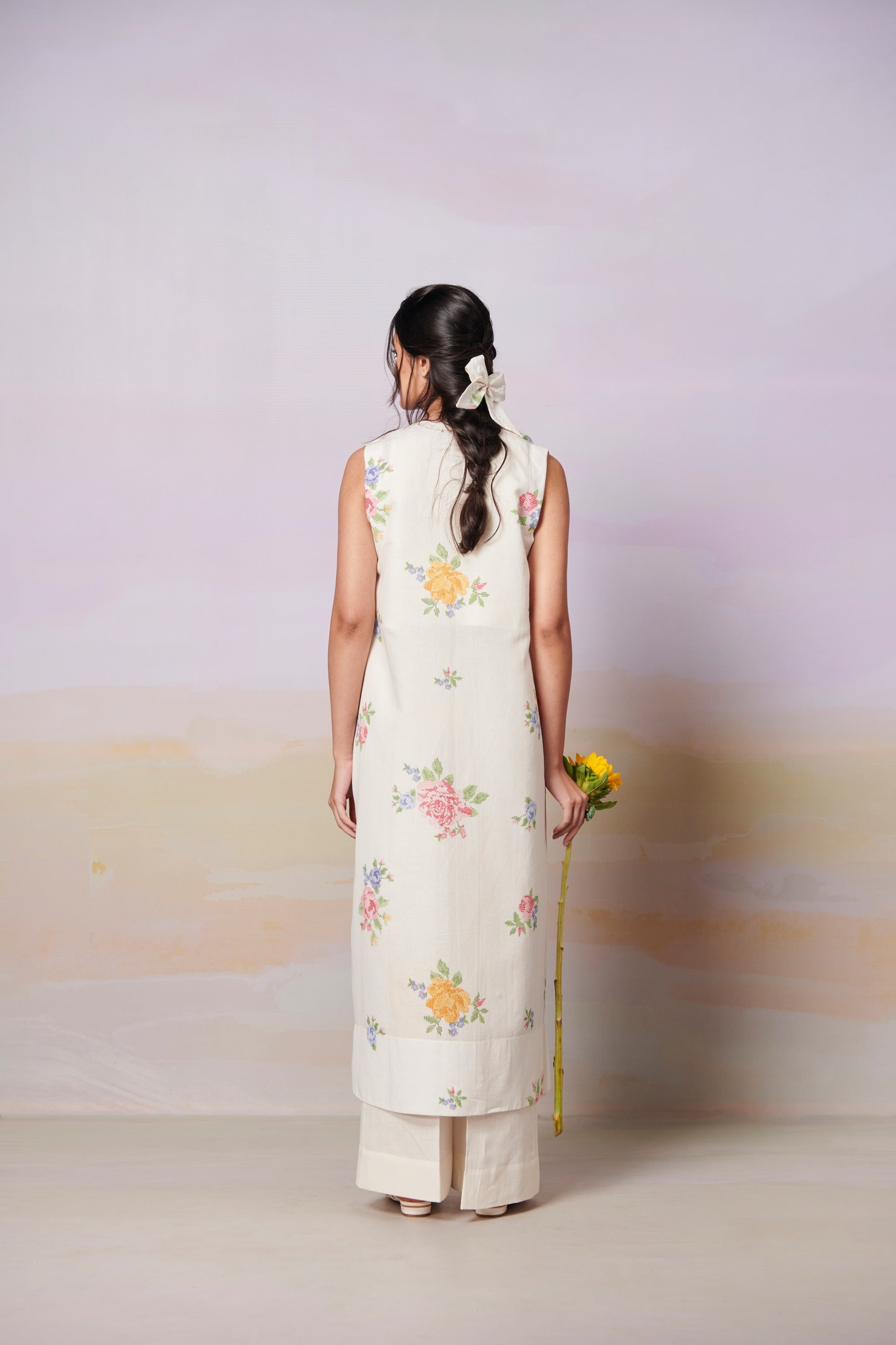 Summer Rose sleeveless overlay co-ord set