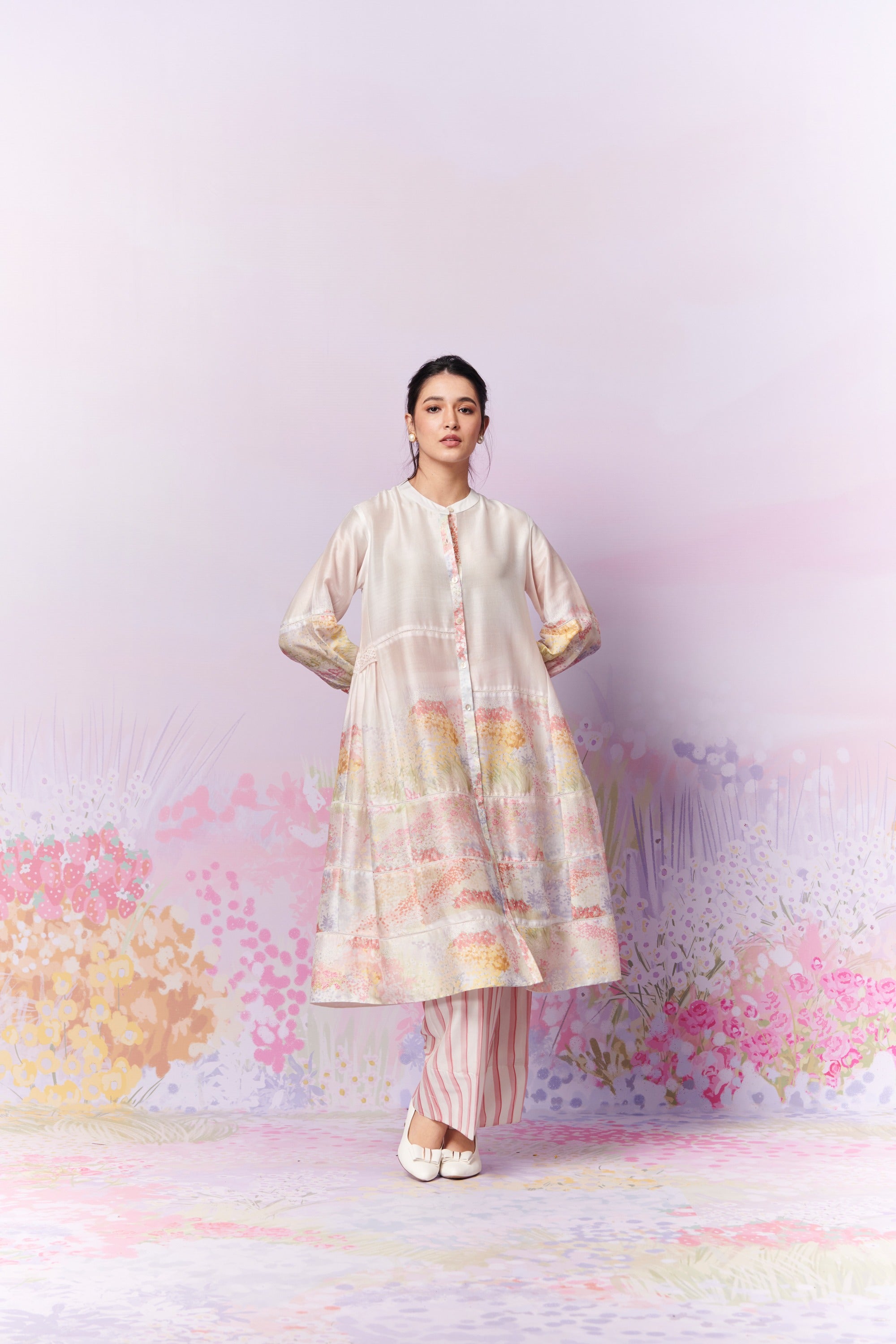 Meadow Kurta and Trousers co-ord set with Scarf