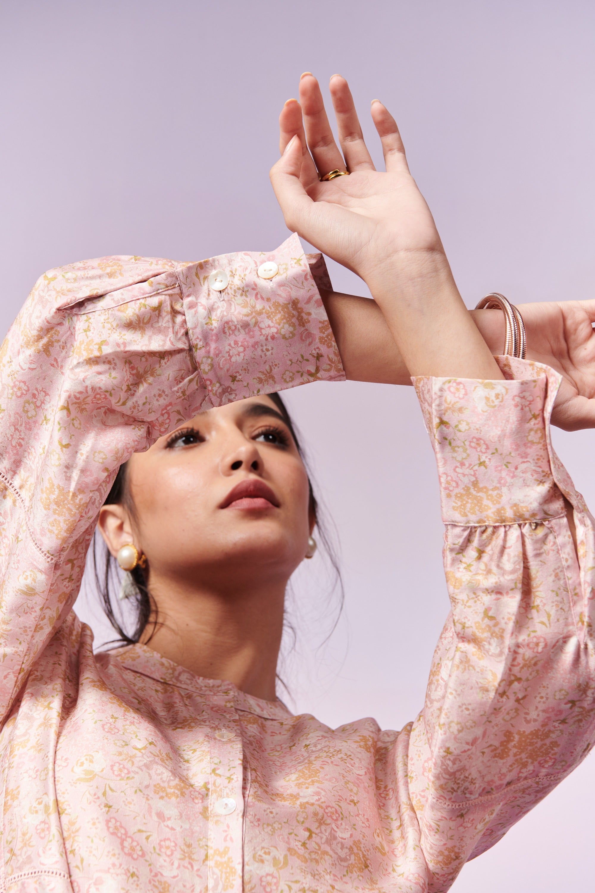 Petite Blooms Kurta and Trousers Co - Ord Set