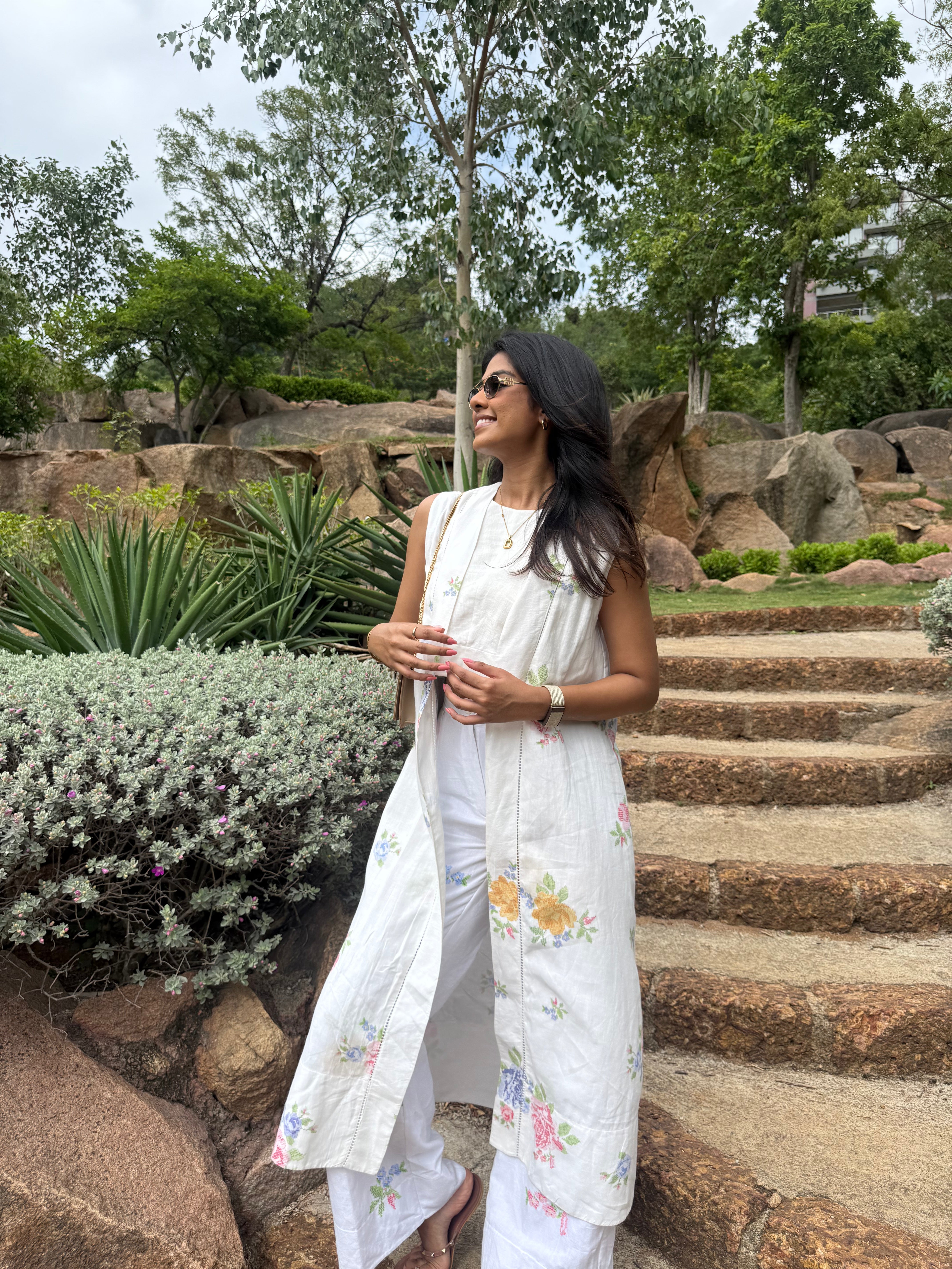 Summer Rose sleeveless overlay co-ord set