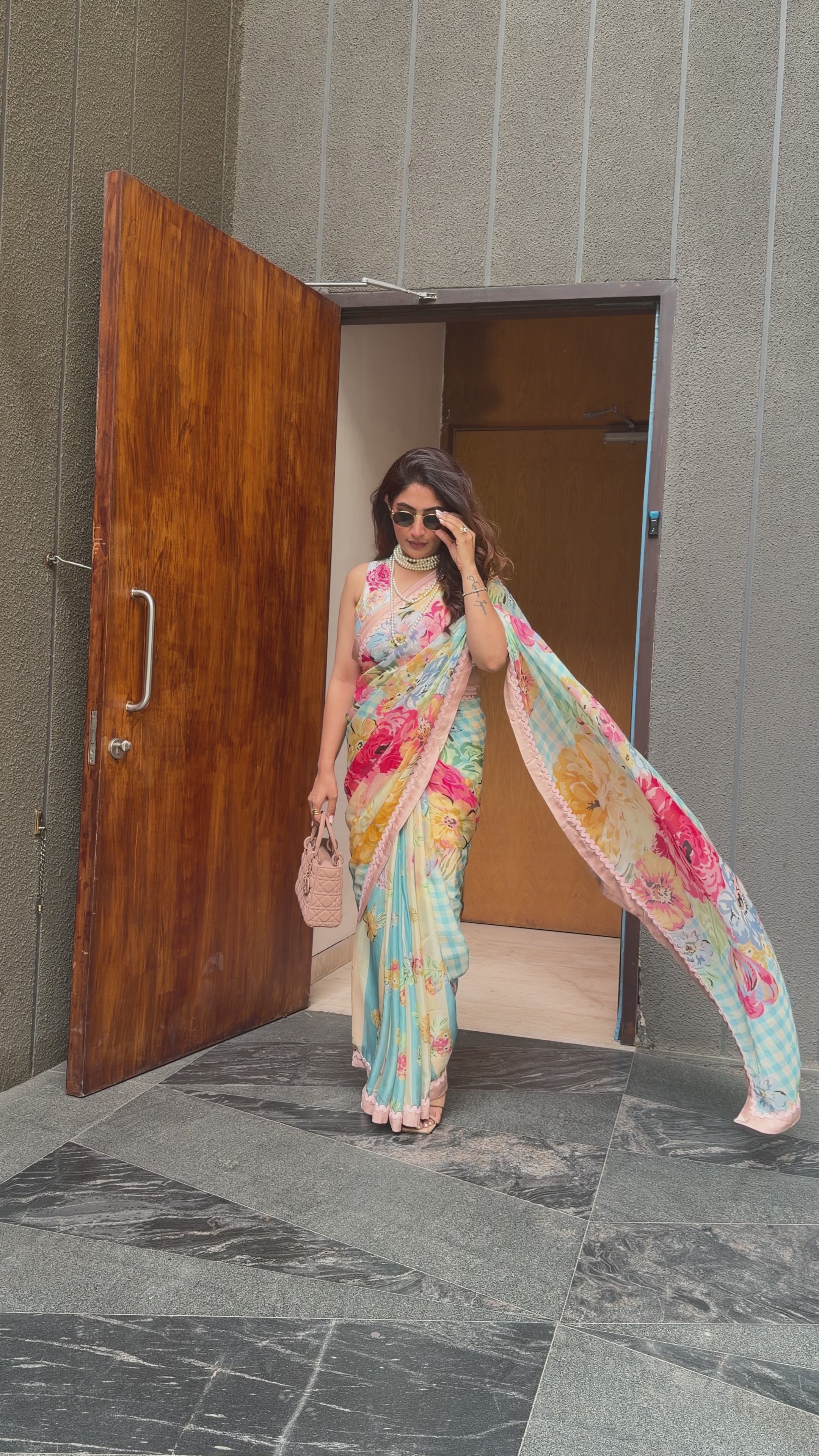 Rani Bloom Saree Set